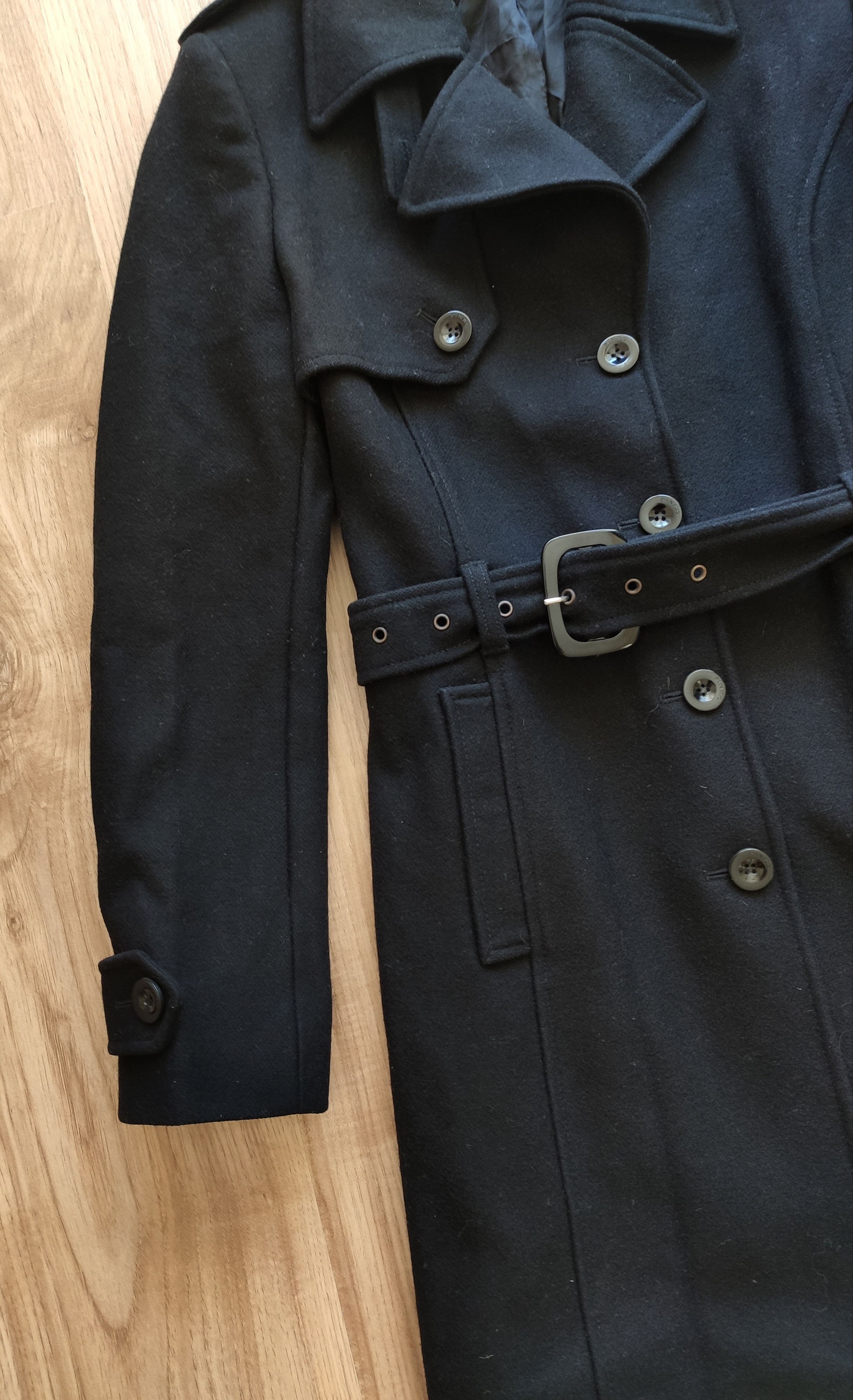 Pinko Pinko wool coat women long black trench Size S / US 4 / IT 40 - 3 Thumbnail