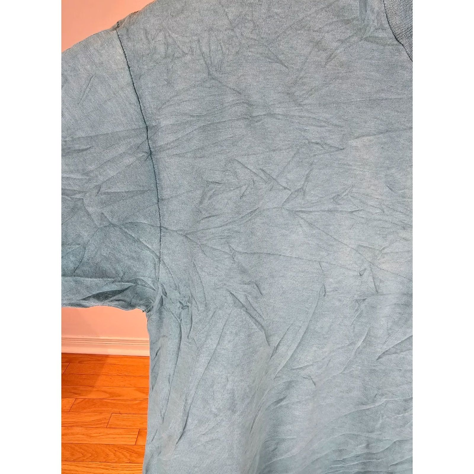 Vintage VINTAGE UNBRANDED T-SHIRT GREEN COTTON ONE POCKET SUN FADED SZ LARGE WOMENS OR MENS? Size US L / EU 52-54 / 3 - 7 Thumbnail