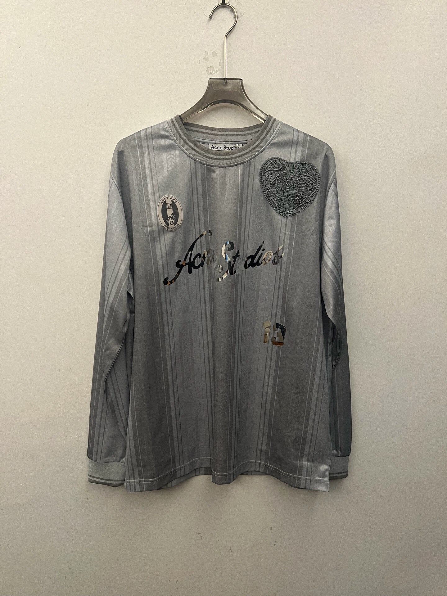Acne Studios Acne Studios Striped Logo Jersey Size L Size US L / EU 52-54 / 3 - 1 Thumbnail