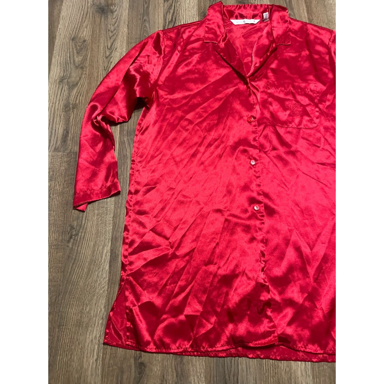 Victoria's Secret Victoria's Secret Dress Shirt Dress Women's M Red Button Long Sleeve Casual Fall Spring Summer Mens Womens Girls Boys Size M / US 6-8 / IT 42-44 - 4 Thumbnail