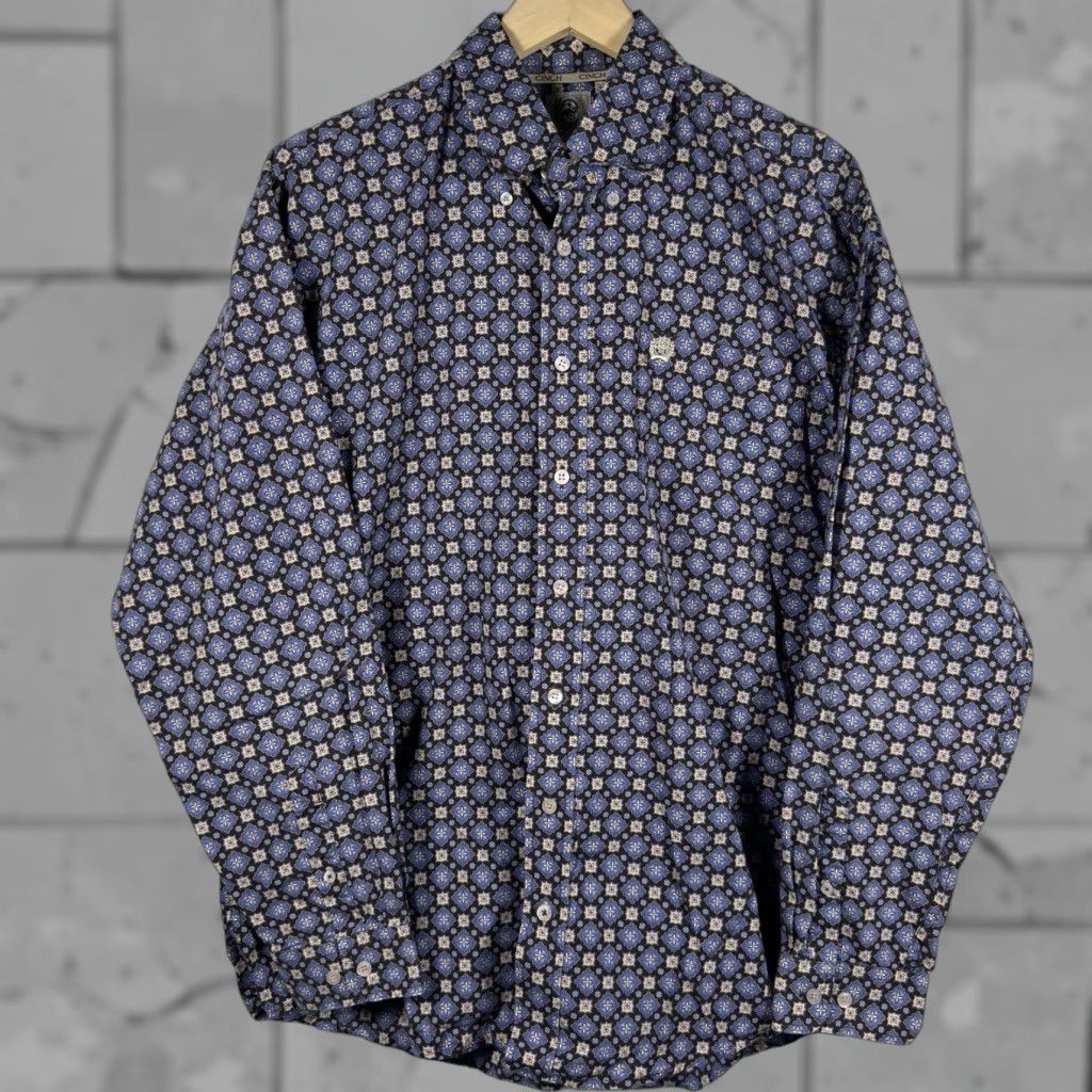 Vintage Cinch Blue Long Sleeve Button-Down Western Style Shirt Mens Size M Size US M / EU 48-50 / 2 - 1 Thumbnail