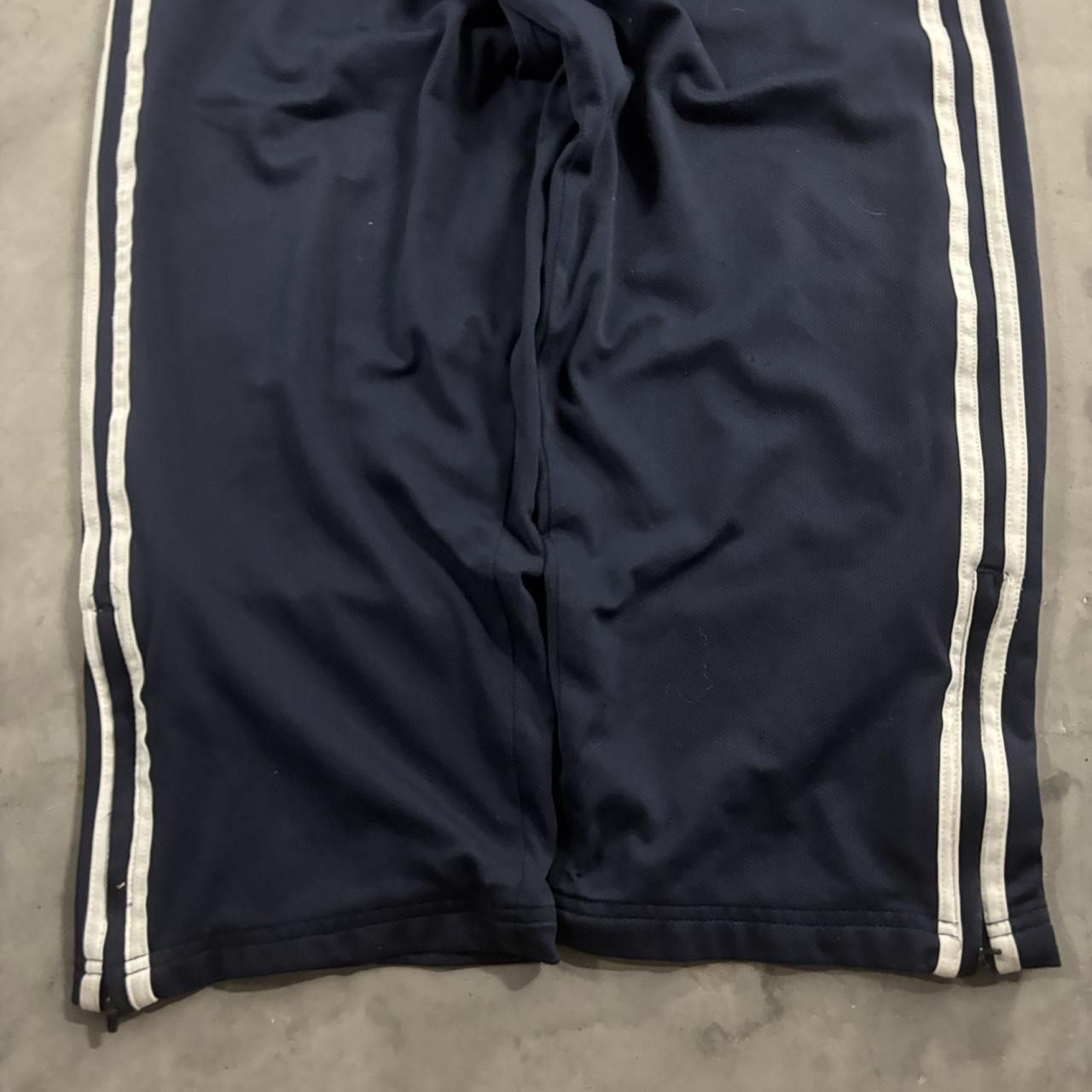 Vintage Crazy Vintage Y2K/2000s Baggy Navy Blue Striped Streetwear Skater Track Pants! Size L Size US 32 / EU 48 - 4 Thumbnail