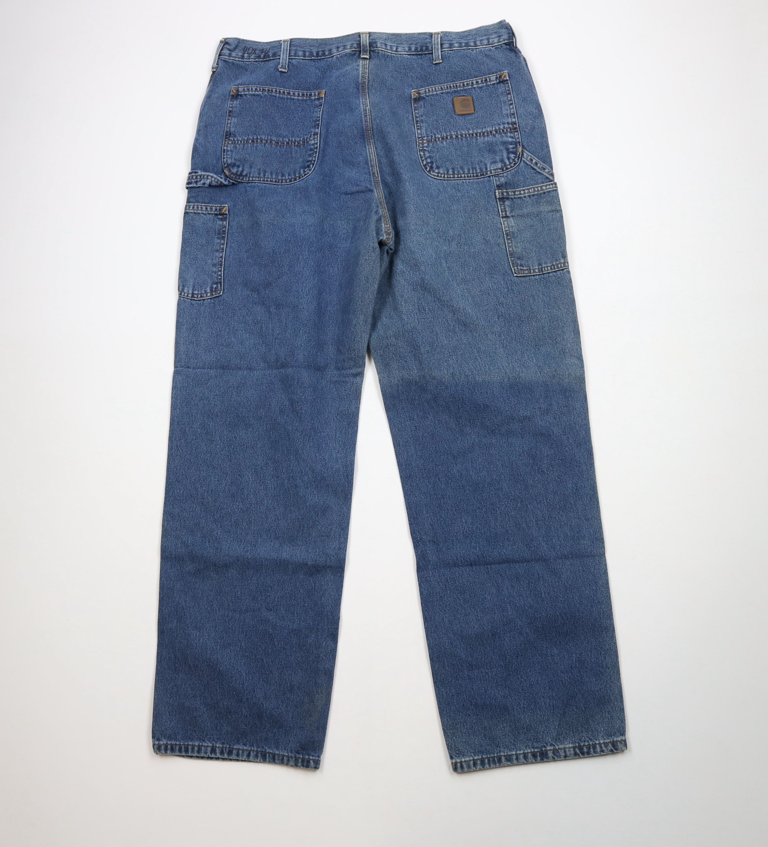 Carhartt × Vintage Vintage Carhartt Spell Wide Leg Dungaree Denim Jeans Blue Size US 38 / EU 54 - 6 Thumbnail
