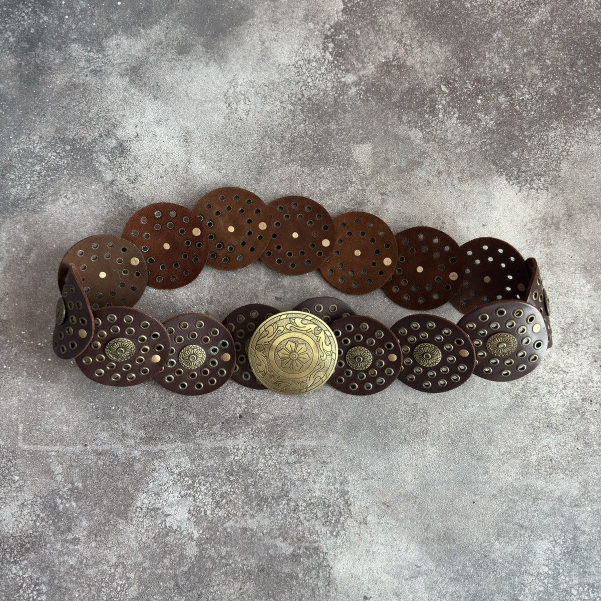 20471120 × Japanese Brand × Vintage Vintage Western Boho Style Wide Leather Belt Size ONE SIZE - 2 Thumbnail