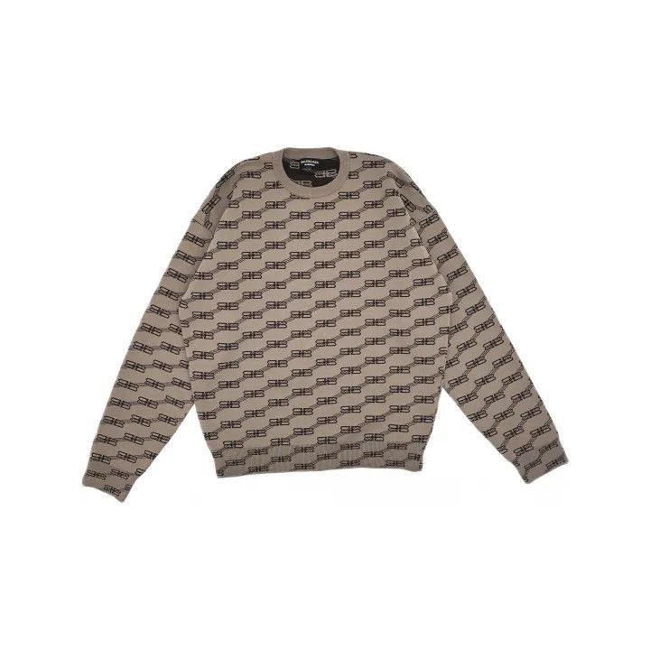 Balenciaga Balenciaga Balenciaga FW22 Brown Logo Knit Sweater -2507 Size US XS / EU 42 / 0 - 2 Thumbnail