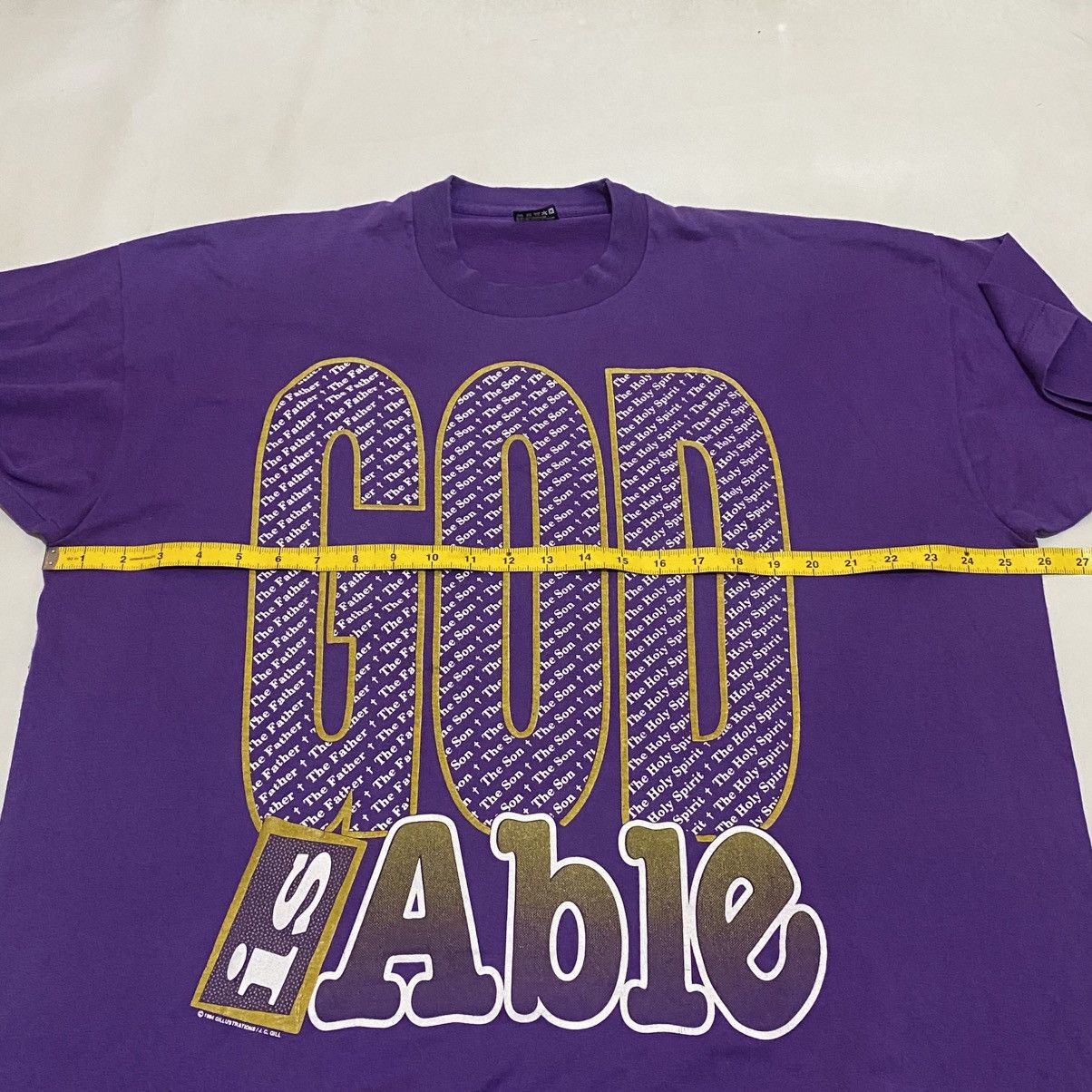 Fruit Of The Loom Vintage God is able shirt rare jesus tee Size US XXL / EU 58 / 5 - 8 Thumbnail