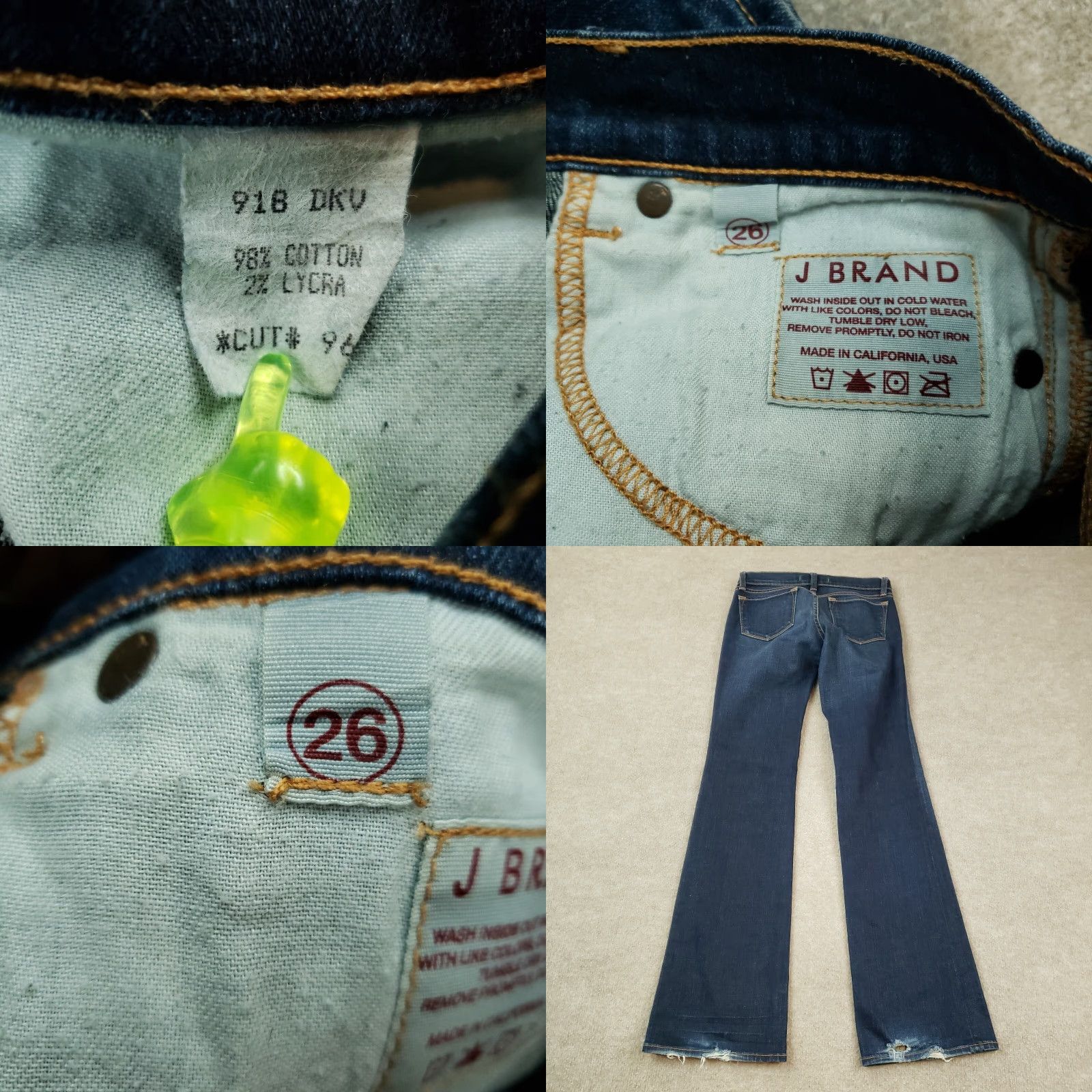 J Brand J Brand Women's Blue Bootcut Stretch Jeans Size 26x33 Size 26" / US 2 / IT 38 - 8 Thumbnail
