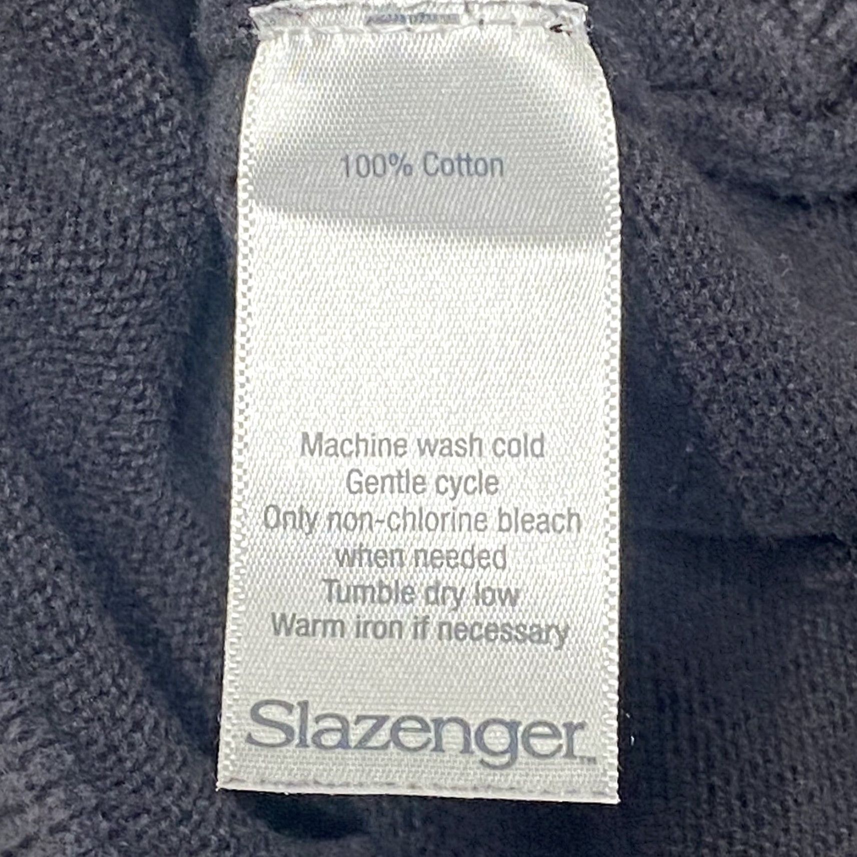 Vintage VINTAGE Slazenger Golf Sweater Mens Large 100% Cotton Long Sleeve Quarter Zip Black Size US M / EU 48-50 / 2 - 7 Thumbnail