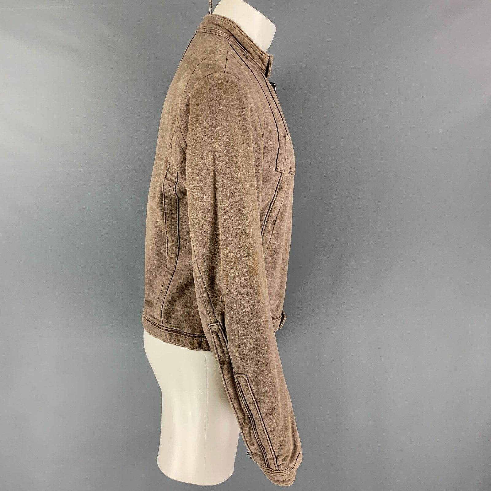 Dsquared2 DSQUARED2 Size 40 Taupe Moleskin Zip Up Jacket Size US L / EU 52-54 / 3 - 2 Thumbnail