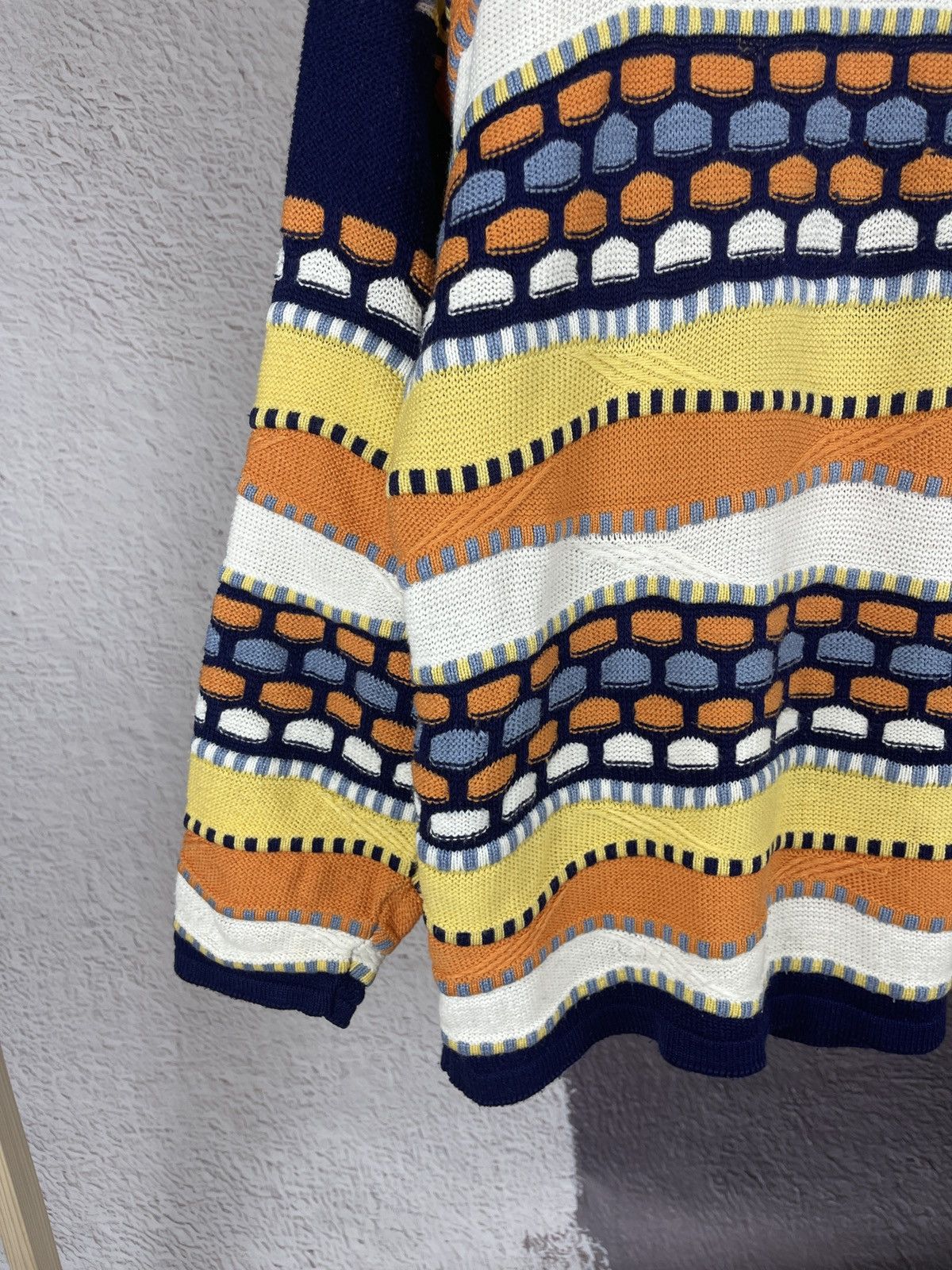 Vintage Vintage coogi style coloured cable knit sweater oversized Size US M / EU 48-50 / 2 - 4 Thumbnail