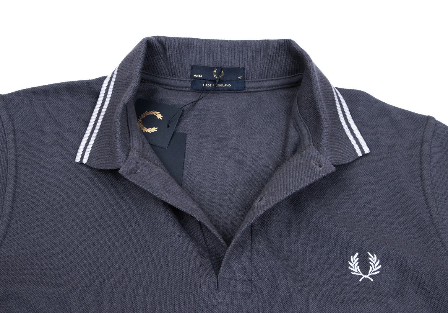 Fred Perry Polo Shirt with Embroidered Logo in Navy Size 42 Size US XS / EU 42 / 0 - 5 Thumbnail