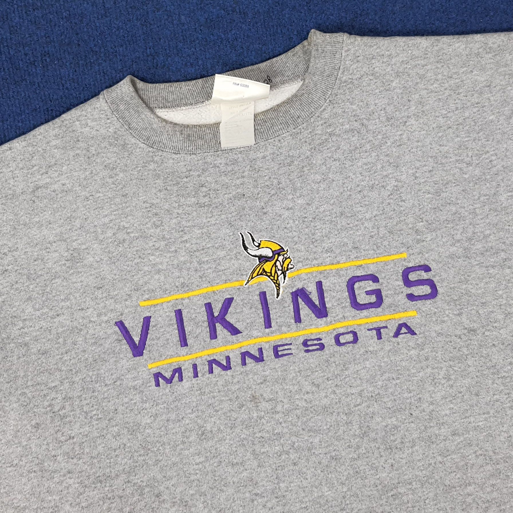 NFL Vintage Minnesota Vikings NFL Team Sports Sweatshirt C246N28 Size US XL / EU 56 / 4 - 2 Thumbnail