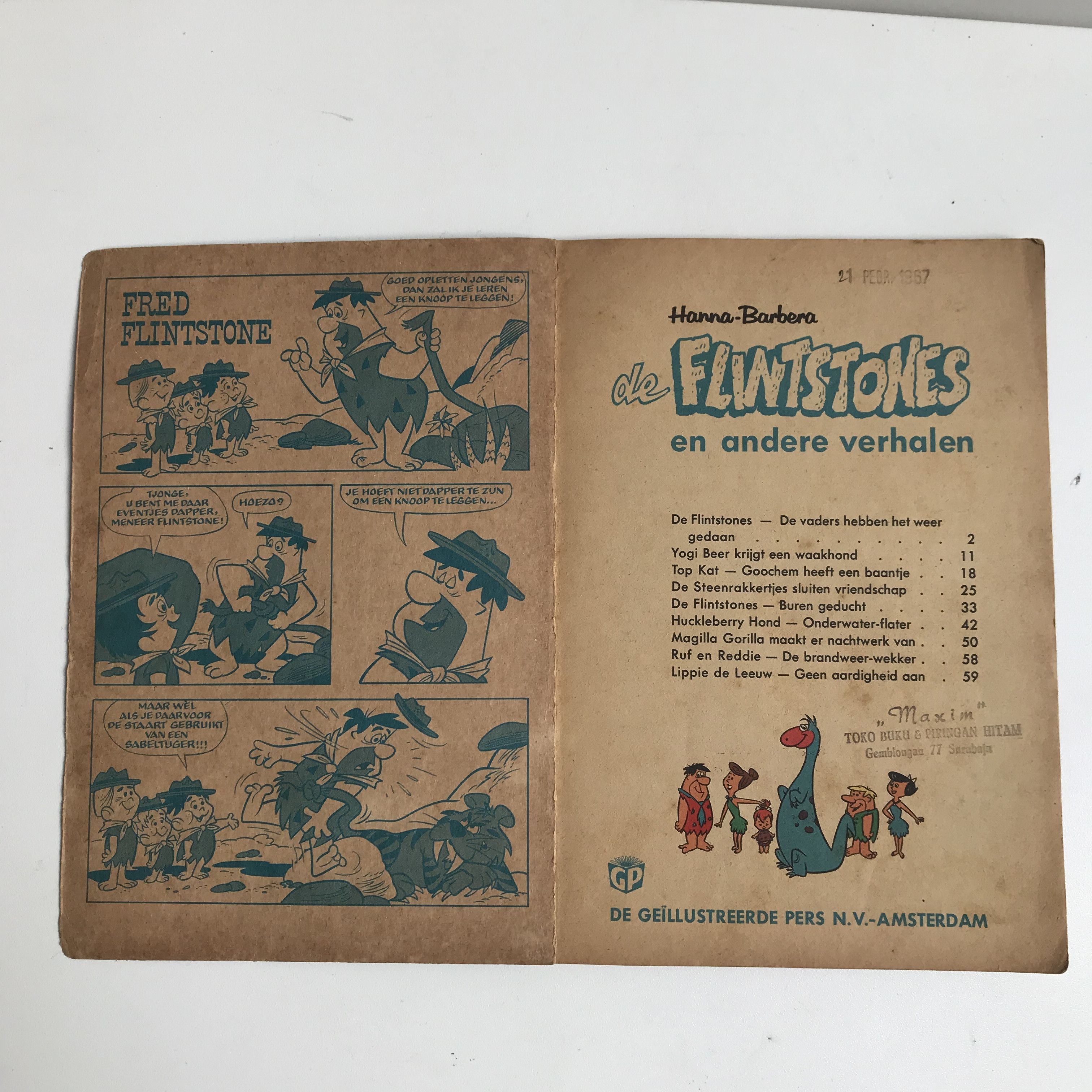 Vintage Vintage Hanna Barbera DE FLINTSTONES EN ANDERE VERHALEN Size ONE SIZE - 4 Thumbnail