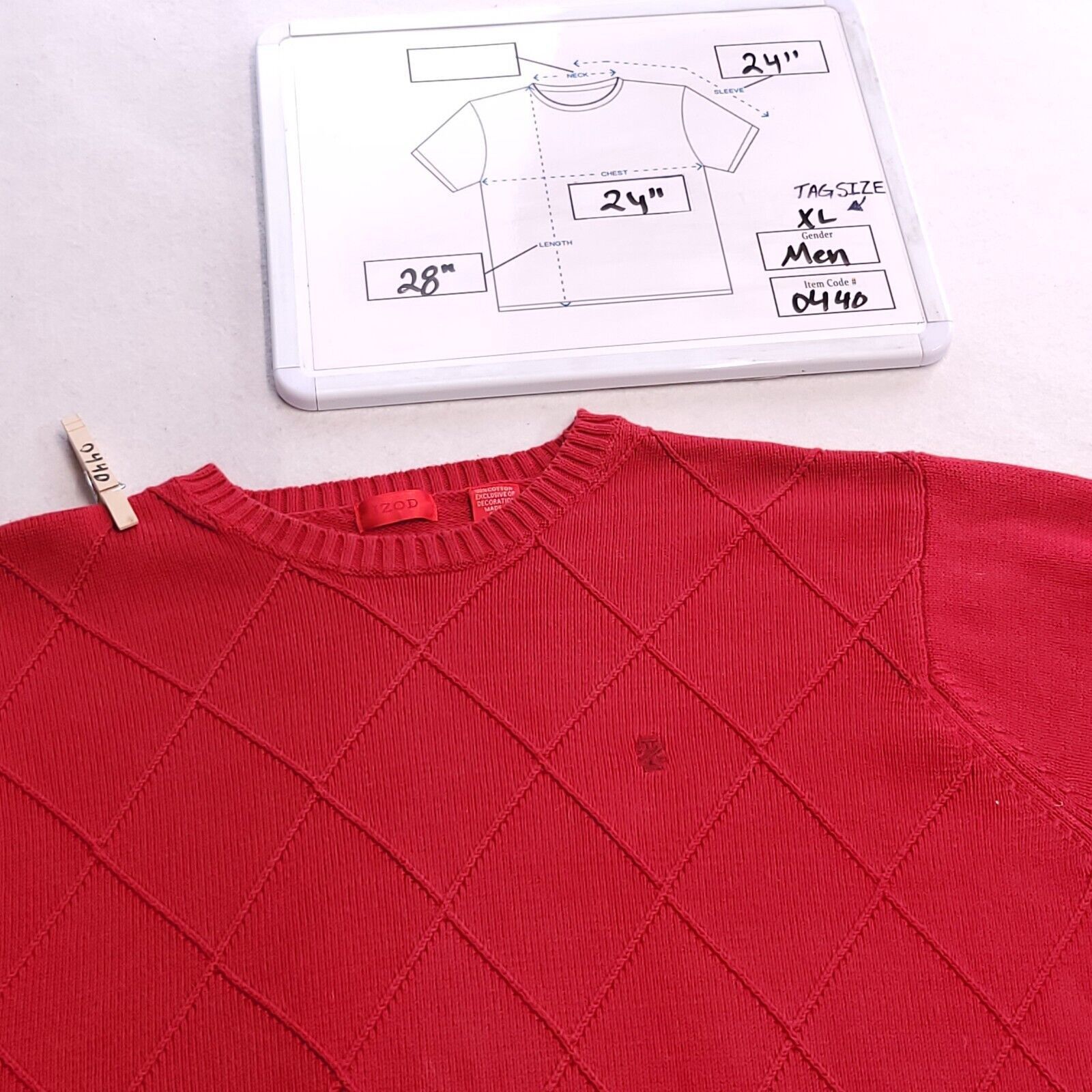 Izod IZOD Pullover Casual Sweater Mens Size Extra Large XL Red Size US XL / EU 56 / 4 - 12 Thumbnail