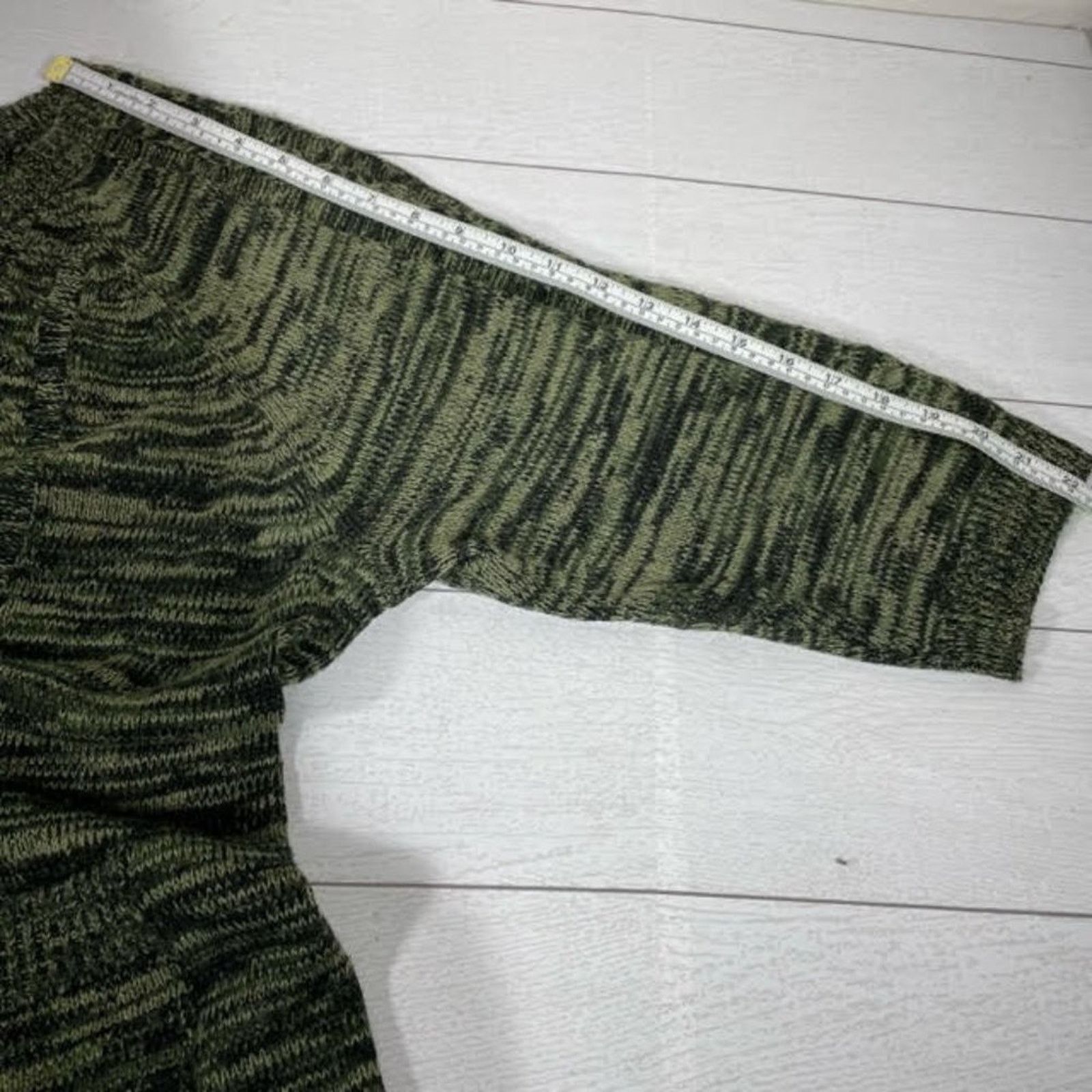 Other Jason Maxwell Green Cable Knit Short Sleeve Sweater 2X Size XXL / US 16-18 / IT 52-54 - 7 Thumbnail