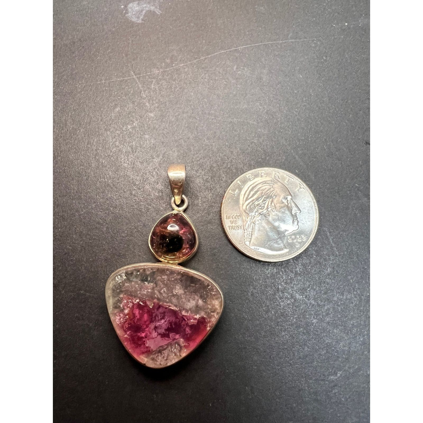 Other NEW Watermelon Tri color tourmaline 925 pendant 11.02 grams Size ONE SIZE - 4 Thumbnail