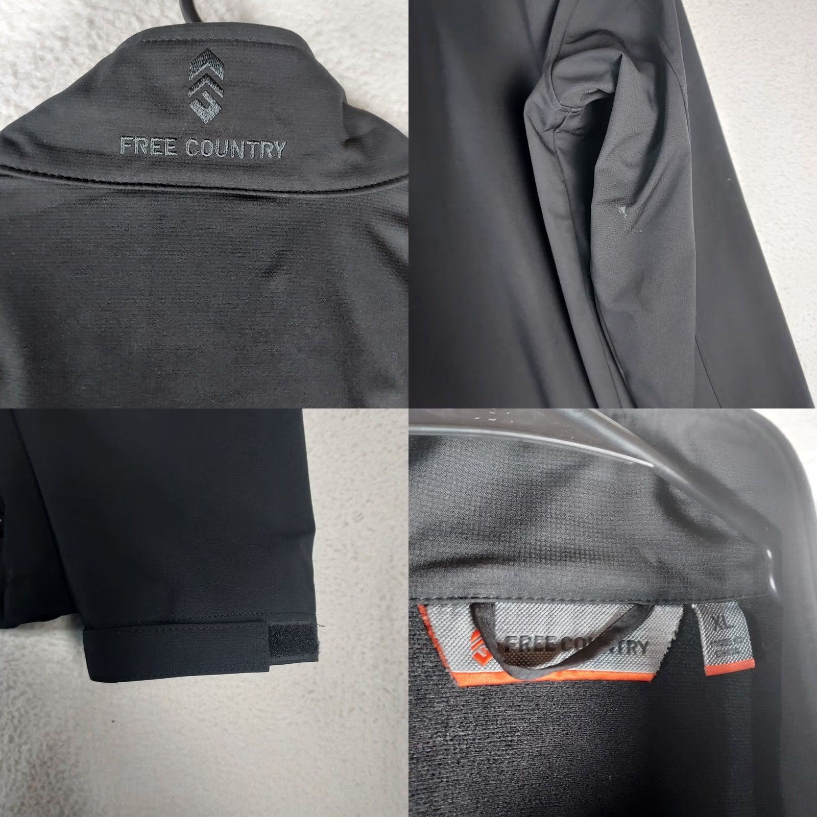 Free Country Free Country Mens XL Black Softshell Windbreaker Water Resistant Outdoor Jacket Size US XL / EU 56 / 4 - 8 Thumbnail
