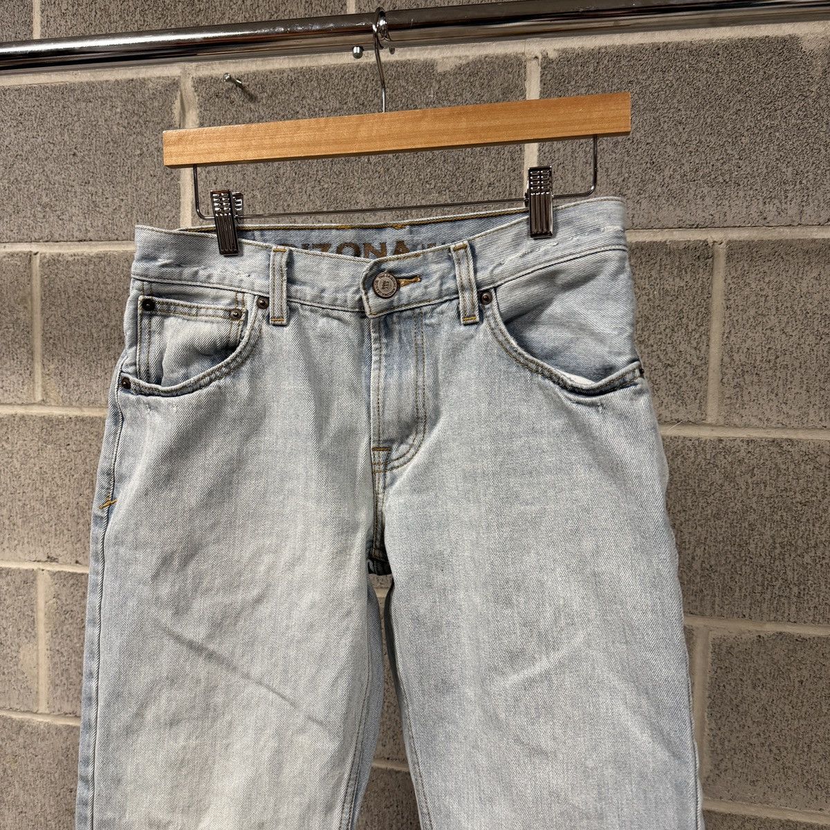 Vintage Y2K Faded Distressed Light Wash Bootcut Jeans ERD Grunge Size US 30 / EU 46 - 3 Thumbnail