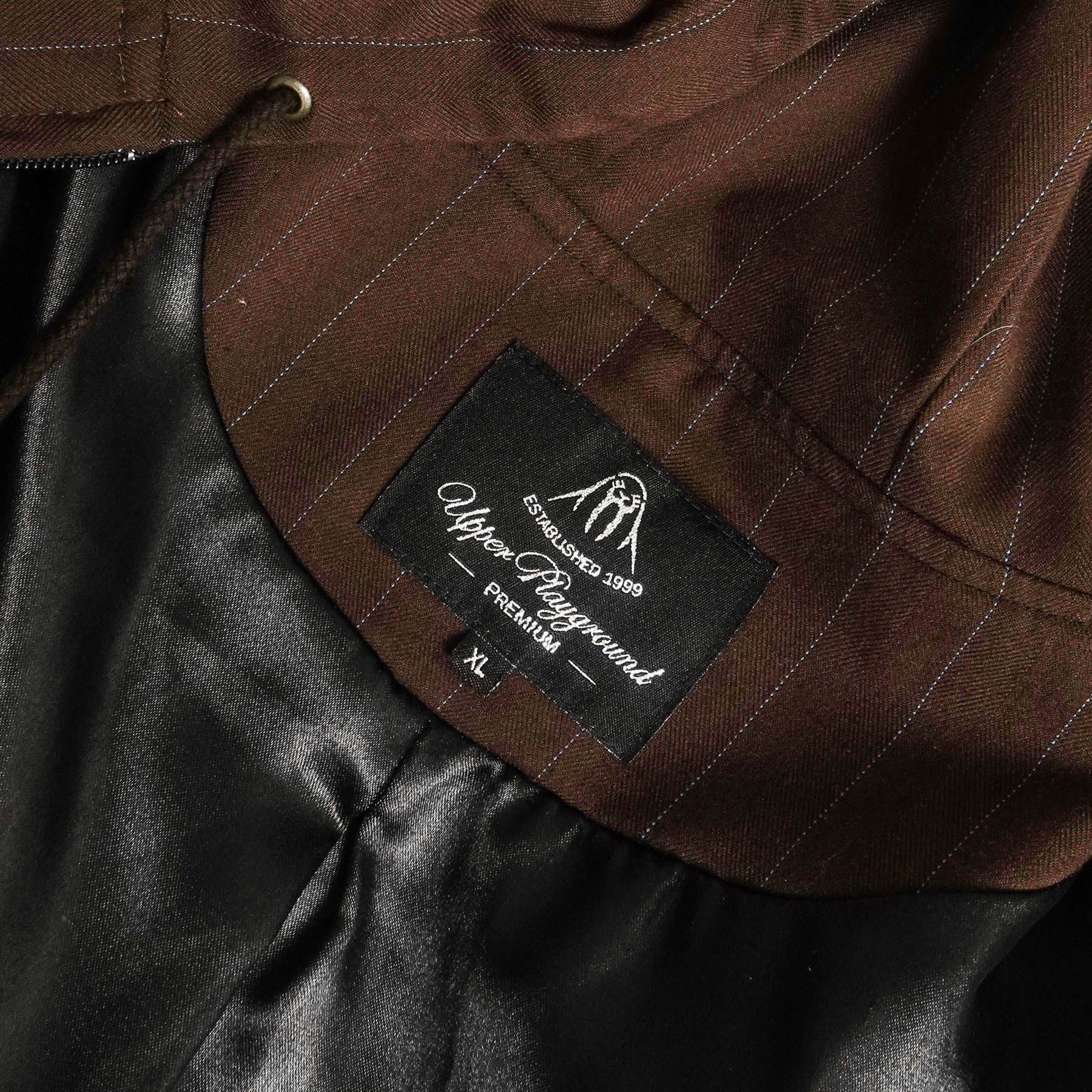 Vintage VTG Upper Playground Brown Hooded Lightweight Jacket USA Size US XL / EU 56 / 4 - 3 Thumbnail