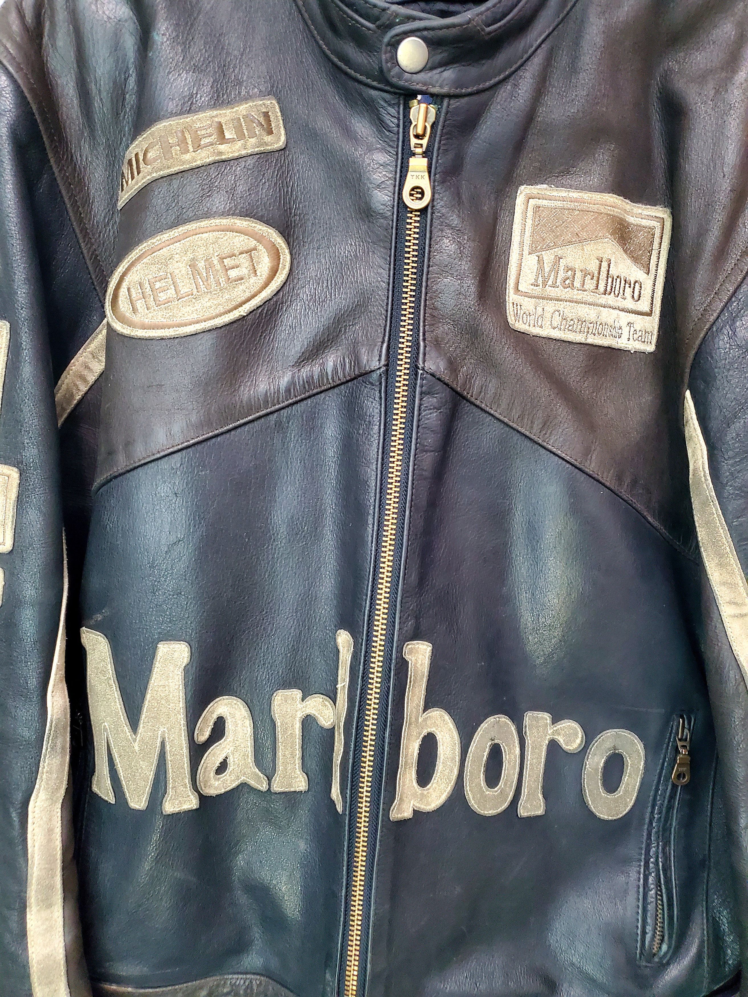 Marlboro × Vintage RARE❗️ Vintage Marlboro Rasing leather jasket size L Size US L / EU 52-54 / 3 - 3 Thumbnail