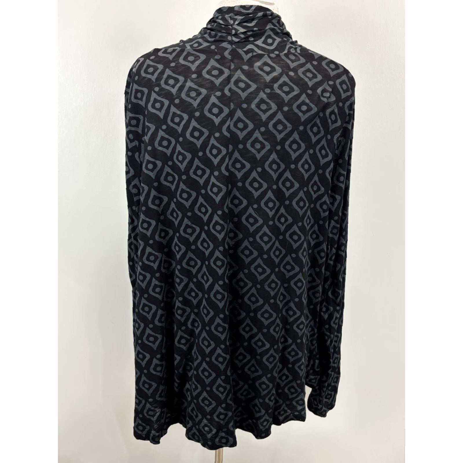 X-LARGE VINTAGE Fresh Produce Open Cardigan Top XL XXL Women Black Lightweight USA Size XL / US 12-14 / IT 48-50 - 3 Thumbnail