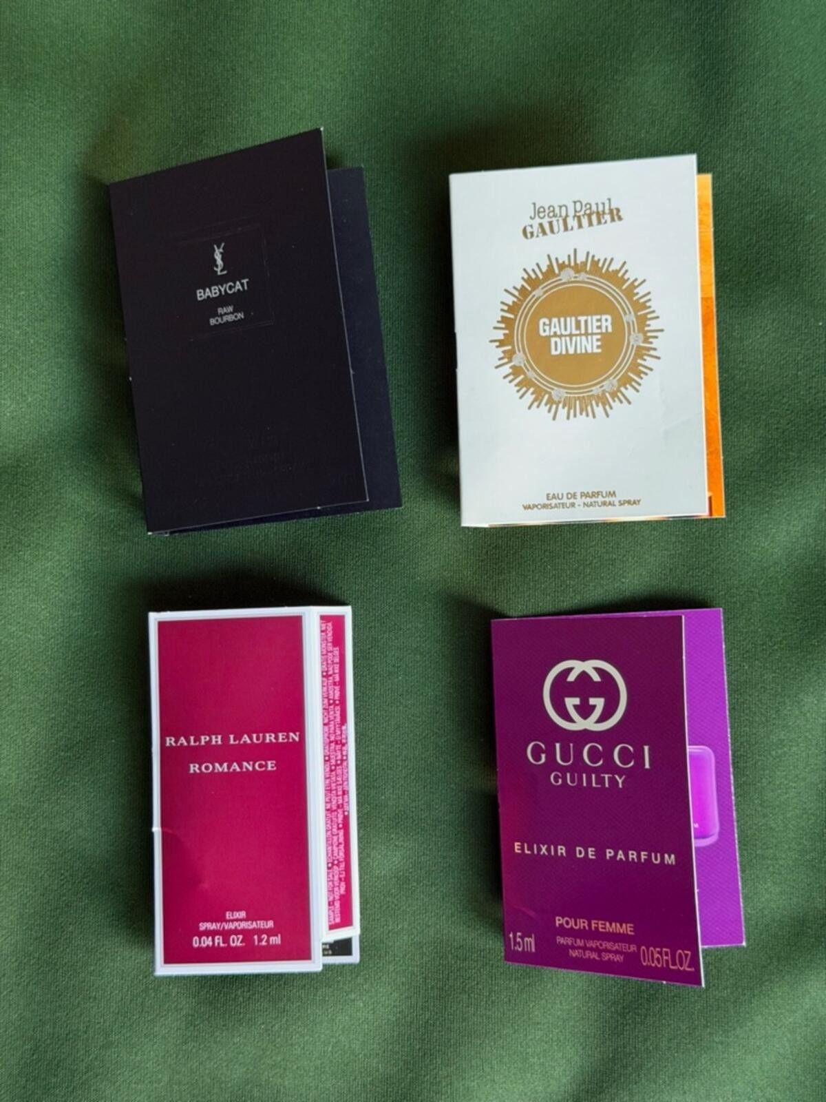 Gucci Designer YSL Gucci JPG Ralph Lauren Perfume Sample Set / 4pc Size ONE SIZE - 1 Thumbnail