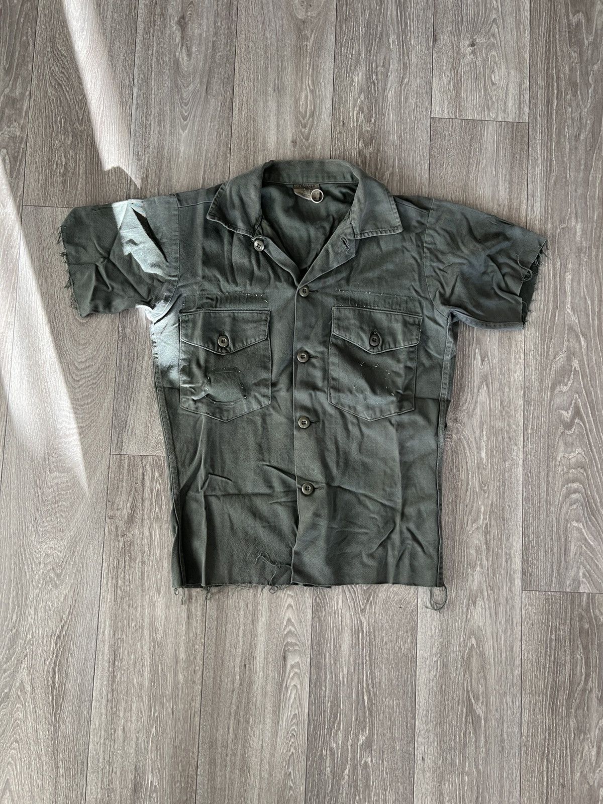 Japanese Brand × Vintage Vintage Military Trooper Button Up Shirt Size US S / EU 44-46 / 1 - 1 Thumbnail