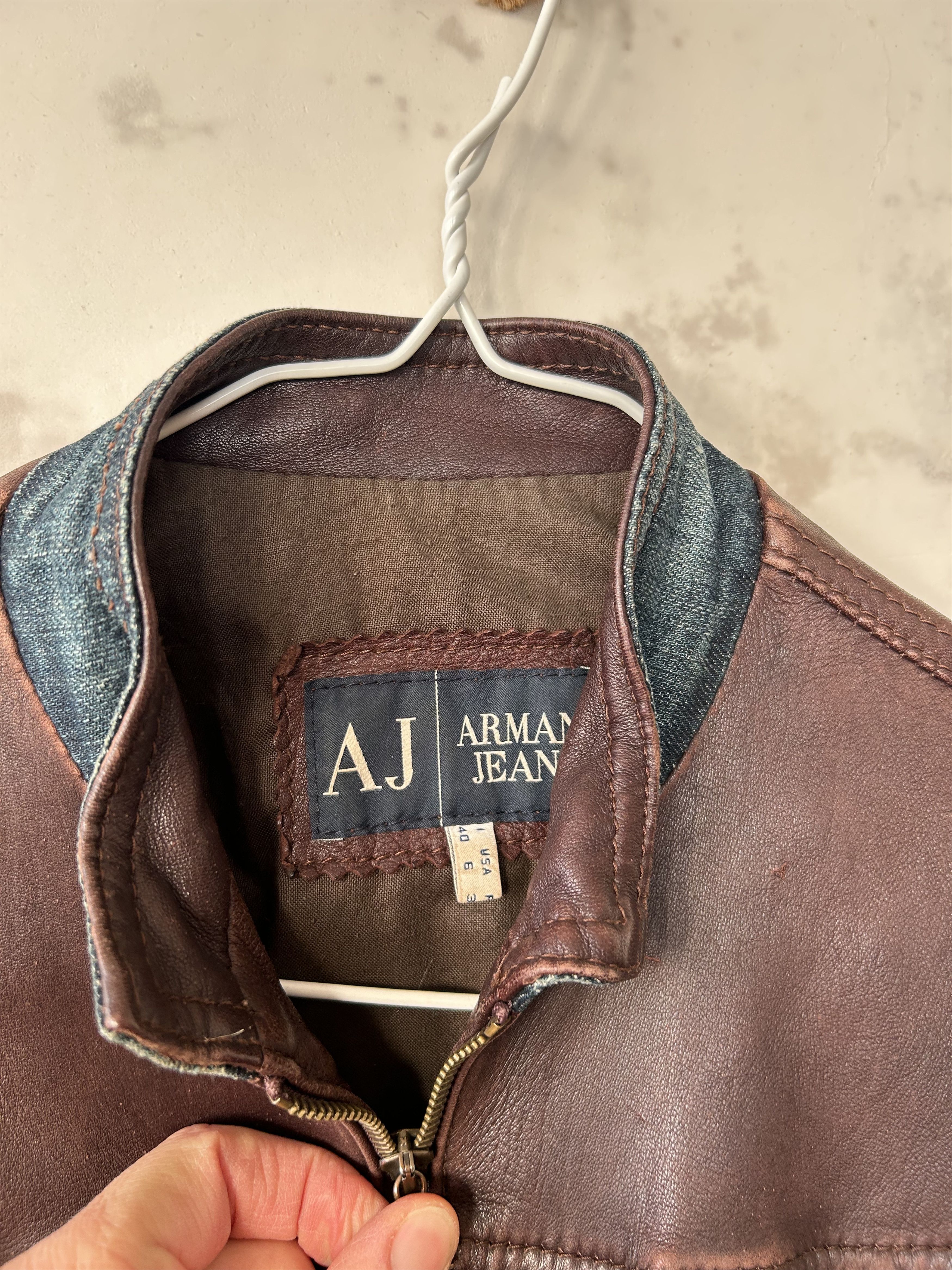 Armani Armani Jeans Leather Jacket Women's size us6 Size M / US 6-8 / IT 42-44 - 5 Thumbnail