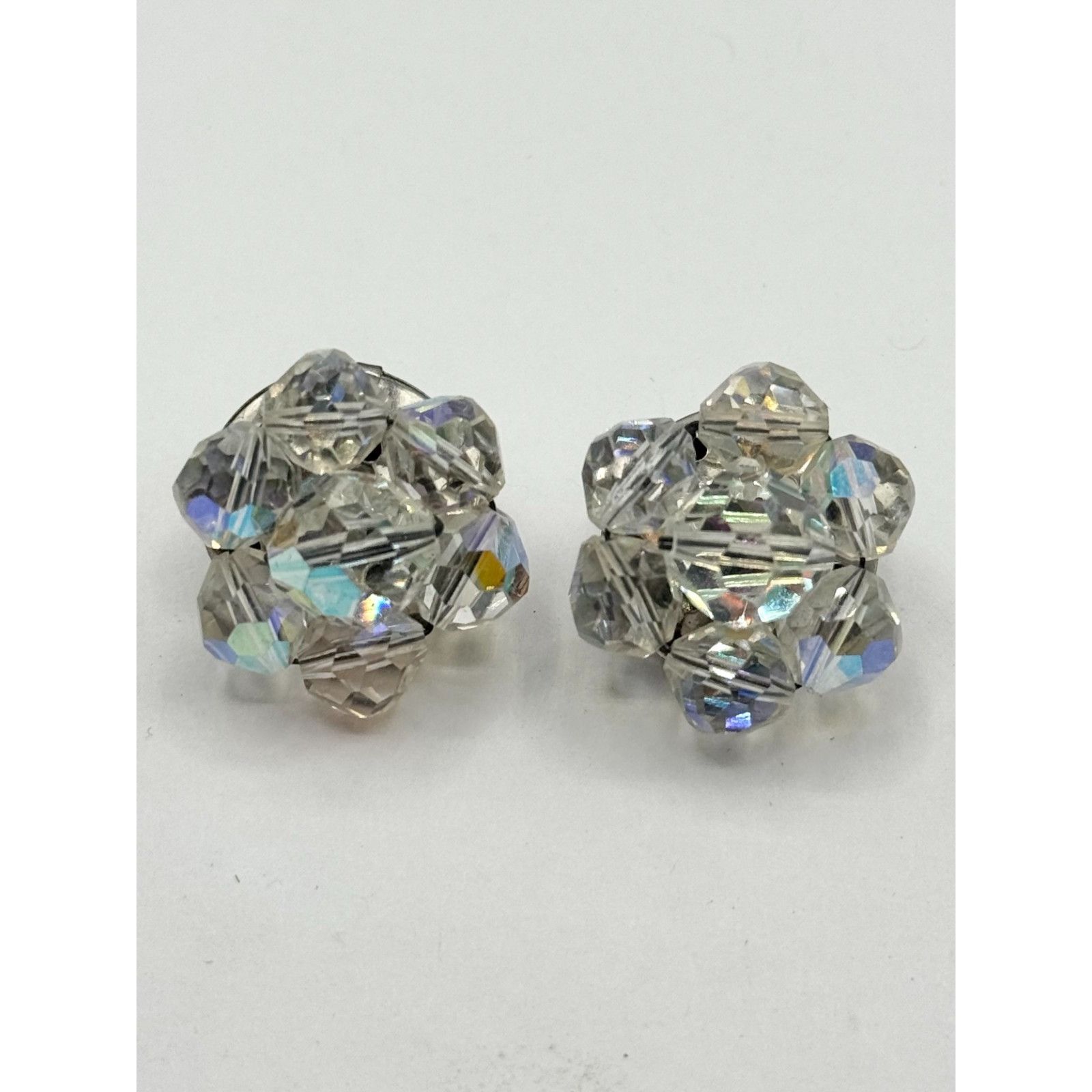 Other Vintage beaded crystal cluster clip on earrings Size ONE SIZE - 3 Thumbnail