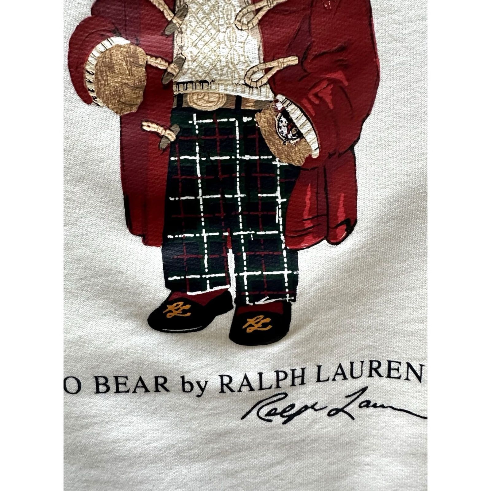 Polo Ralph Lauren VINTAGE Polo Ralph Lauren Sweatshirt Polo Bear Ski Winter Beige M Mens Chest 22” Length 24.5” Pullover Size US M / EU 48-50 / 2 - 4 Thumbnail
