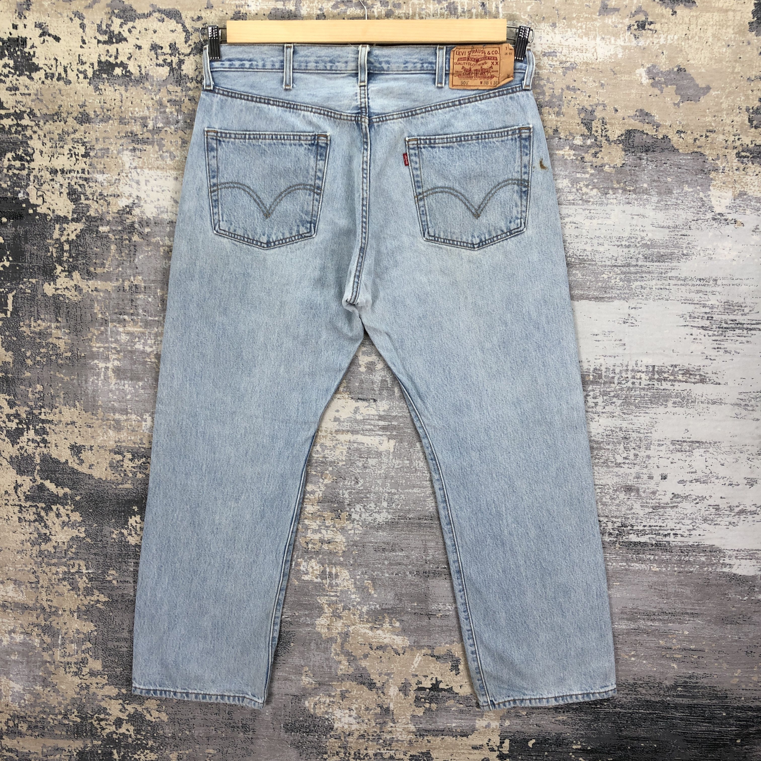 Levi's Vintage Y2K Levis 501 Sunfaded Jeans Levi's Distressed Denim Size US 36 / EU 52 - 2 Thumbnail