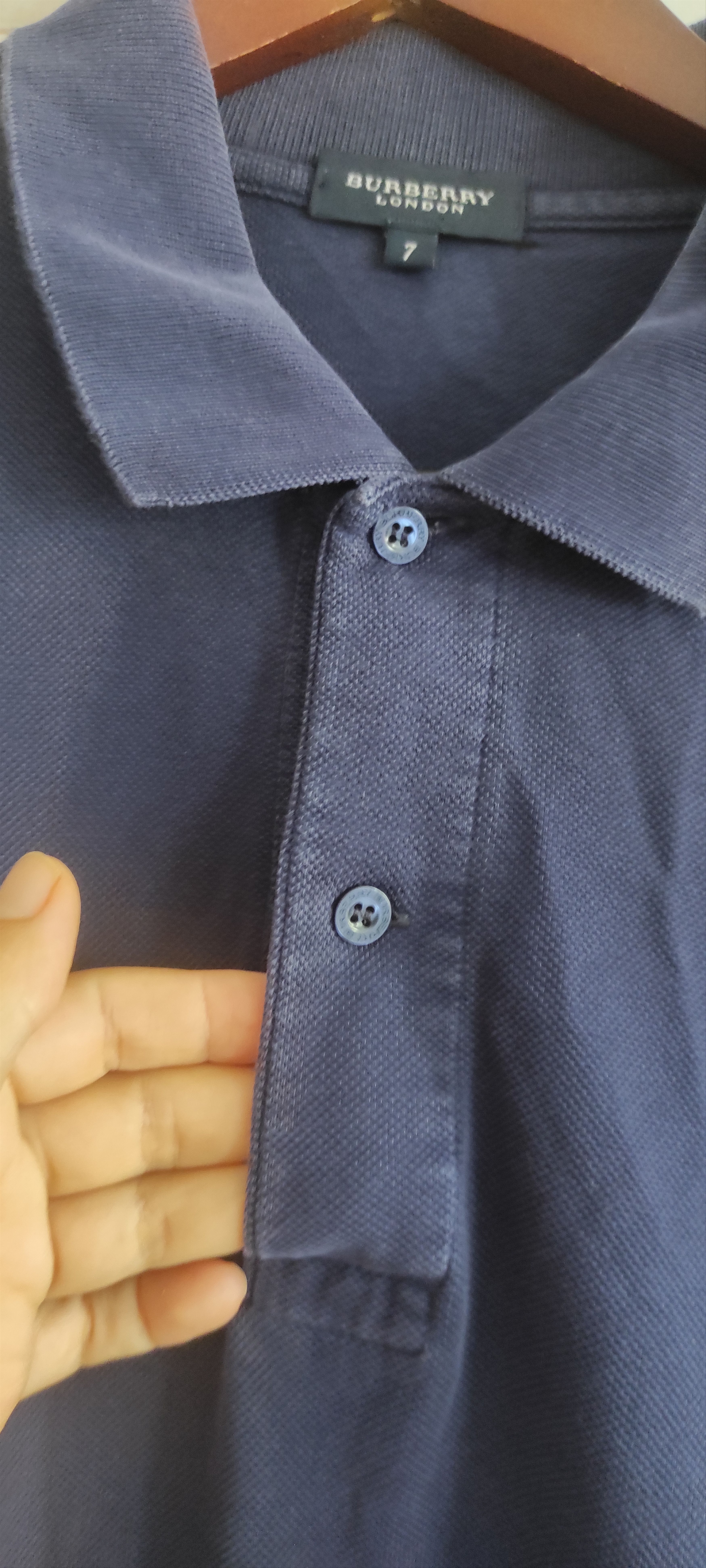 Burberry × Vintage Burberry Polo Shirt Mens Embroidered Logo Cotton Made Spain Size US XL / EU 56 / 4 - 4 Thumbnail
