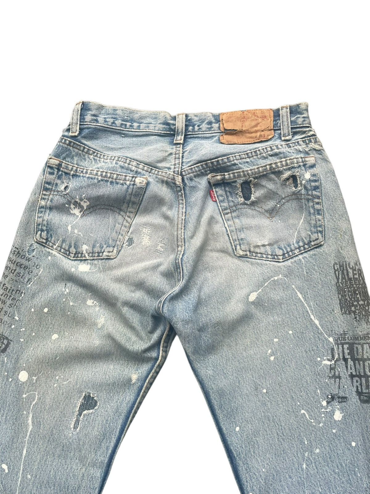 Levi's Vintage 80’s Levis 501 e Usa Distresed Denim Size US 29 - 10 Thumbnail
