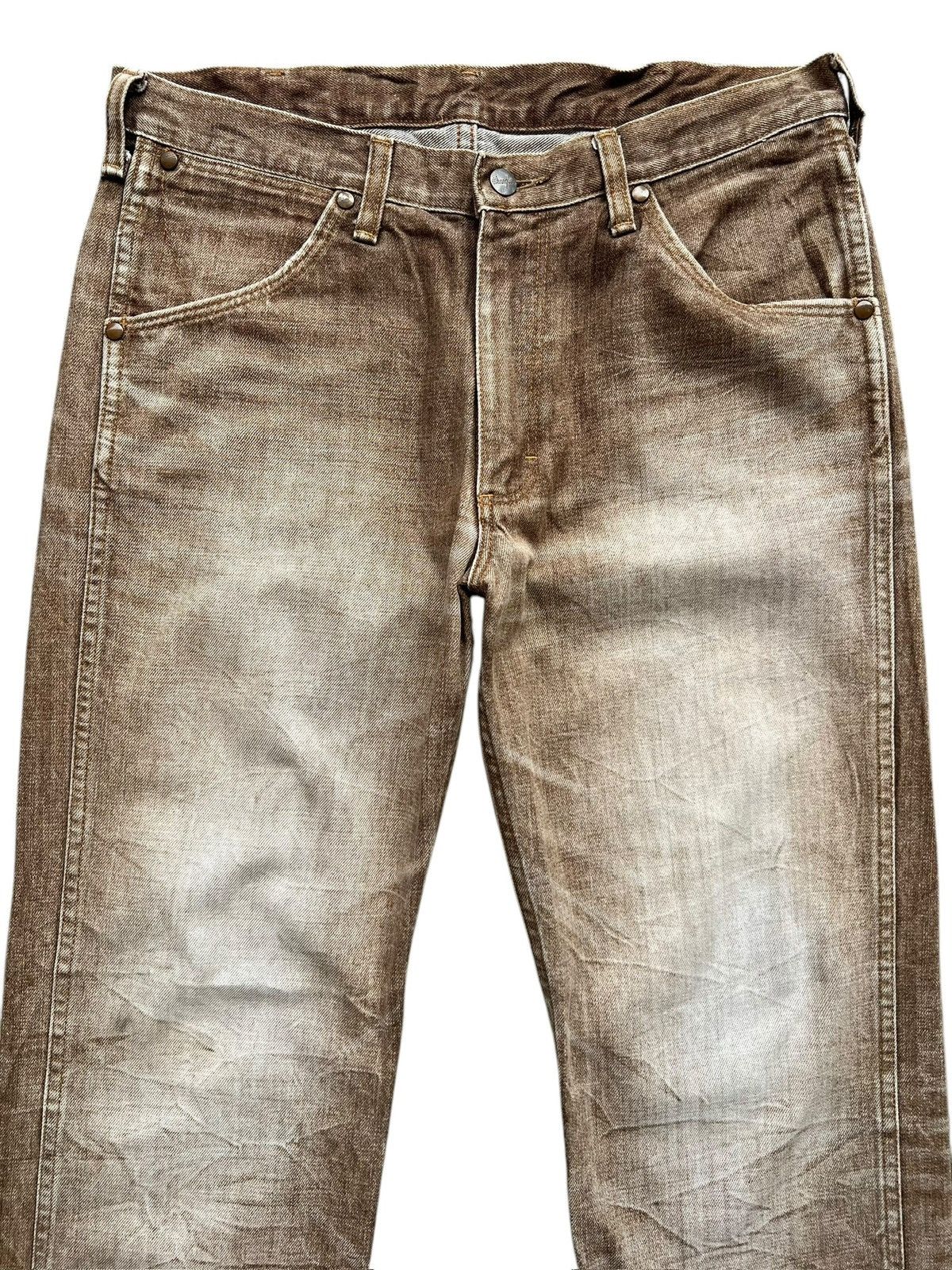 Wrangler Vintage 90s Wrangler Faded Brown Straight Denim Jeans 33x31 Size US 33 - 4 Thumbnail