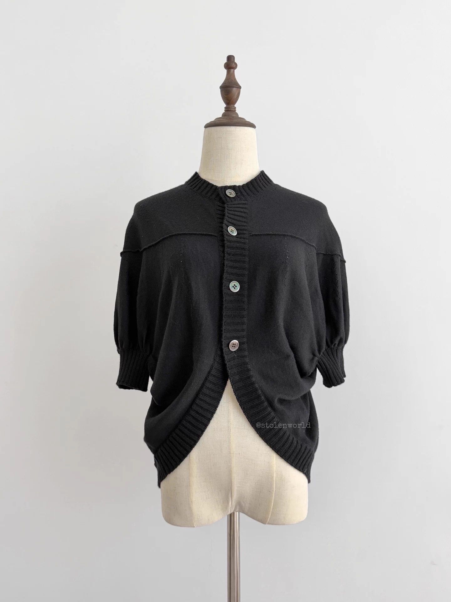 Comme des Garcons Comme des Garçons Bubble Cocoon Pure Wool Cardigan Size ONE SIZE - 1 Thumbnail