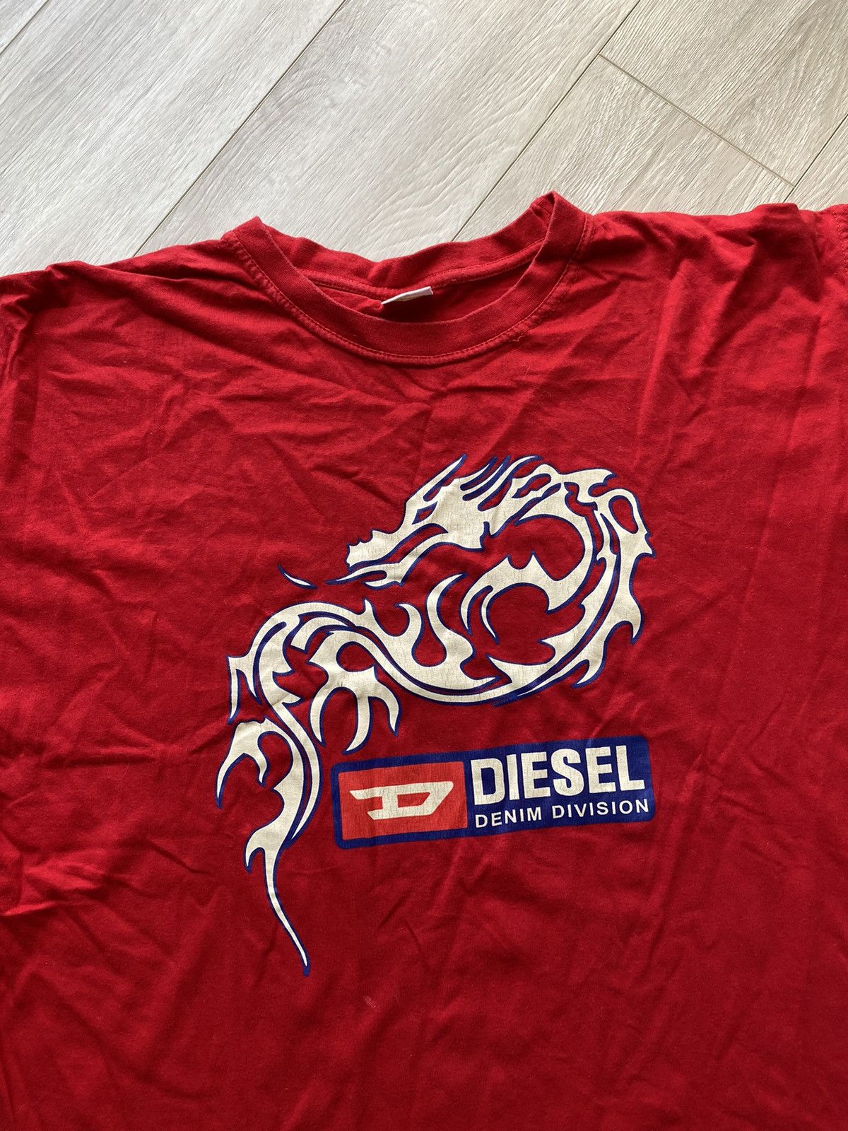 Diesel × Vintage Vintage Y2K Diesel t shirt Punk Face Avant Garde Japan style Size US XL / EU 56 / 4 - 2 Thumbnail