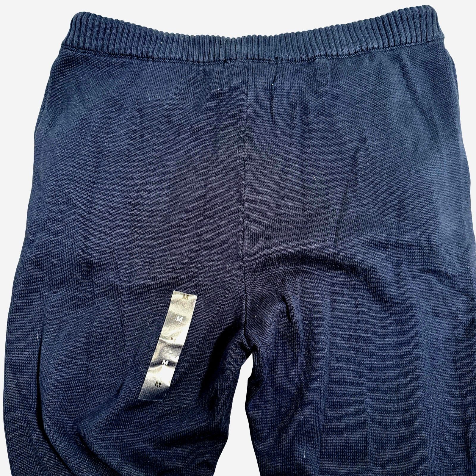 Other Sun + Stone Matty Knit Sweater Jogger Pants Navy Sz Medium Size US 33 - 8 Thumbnail