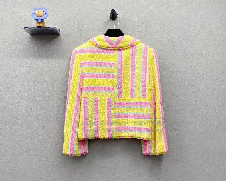 Chanel Chanel Yellow striped jacket Size XS / US 0-2 / IT 36-38 - 2 Thumbnail