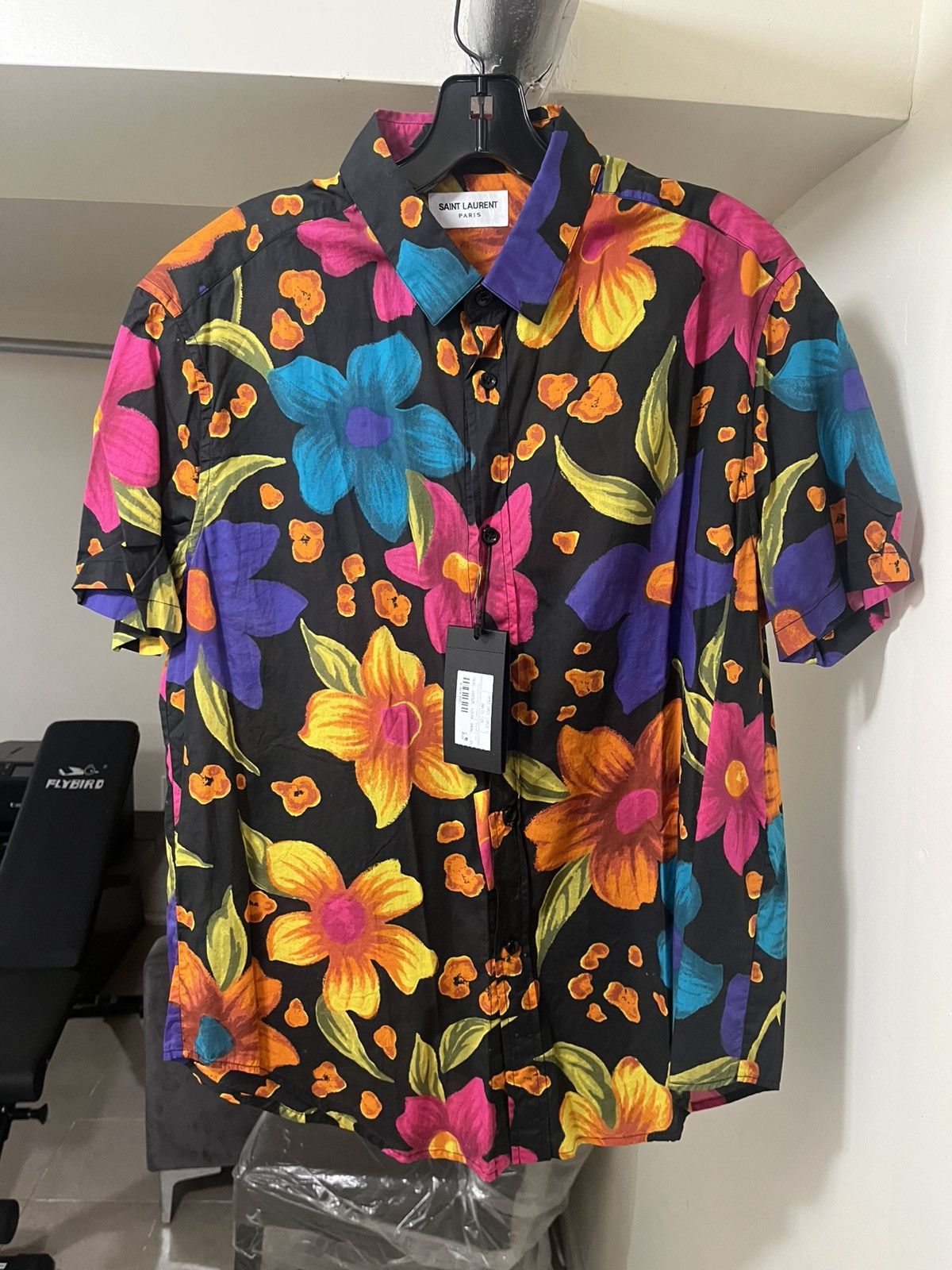 Saint Laurent Paris Saint Laurent Floral Shirt Sz 39/15.5 Size US M / EU 48-50 / 2 - 1 Thumbnail