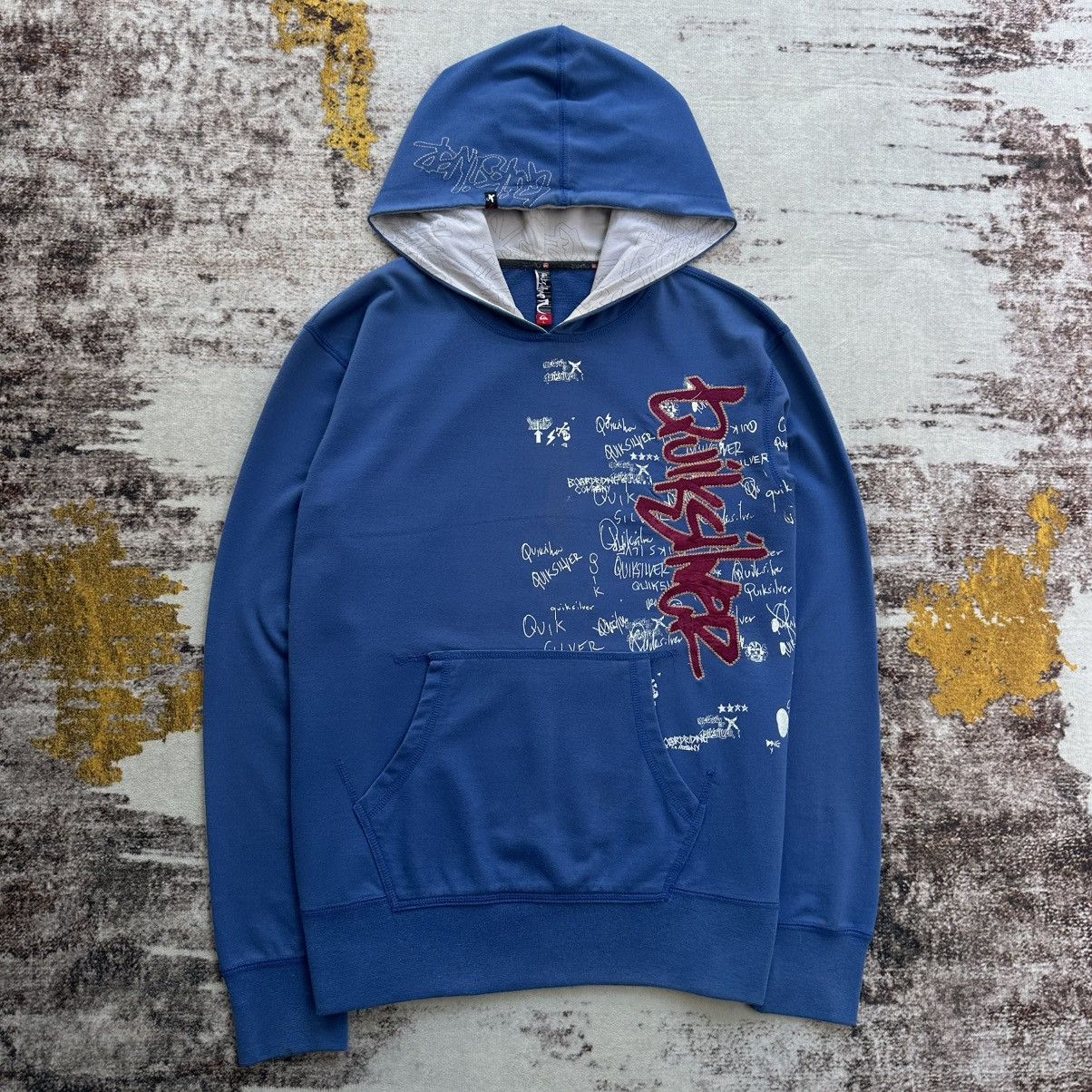 Quicksilver VINTAGE QUICK SILVER SURF&SNOWBOARD EMBROIDERY LOGO HOODIE Size US L / EU 52-54 / 3 - 1 Thumbnail