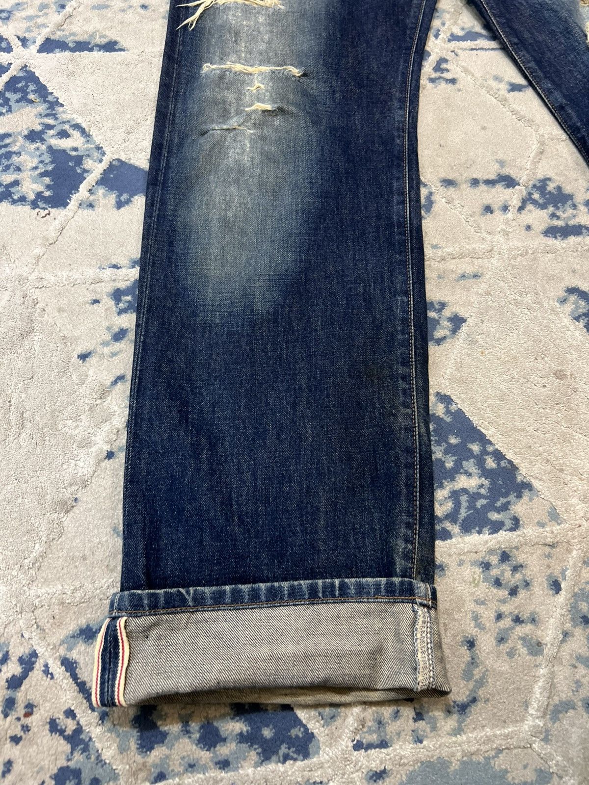 Japanese Brand Vintage 90 Wrangler Selvedge Red Line Jeans Denim Size US 30 / EU 46 - 6 Thumbnail