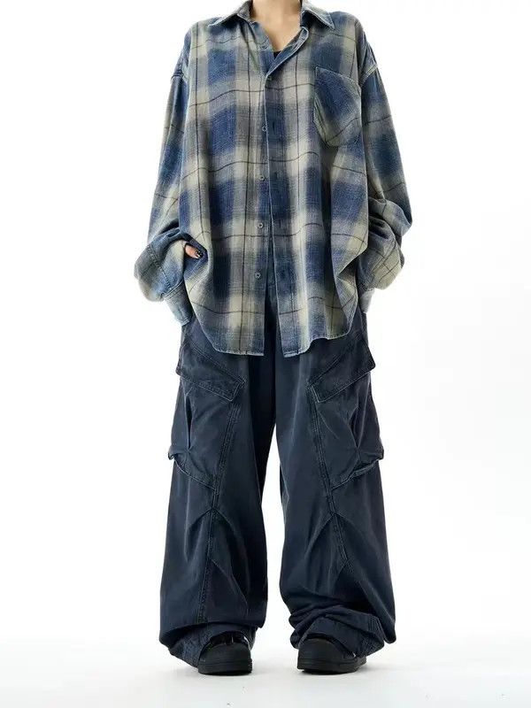 VIBE Retro High Street Hip Hop Loose Wide Leg Casual Pants Size US 31 - 7 Thumbnail