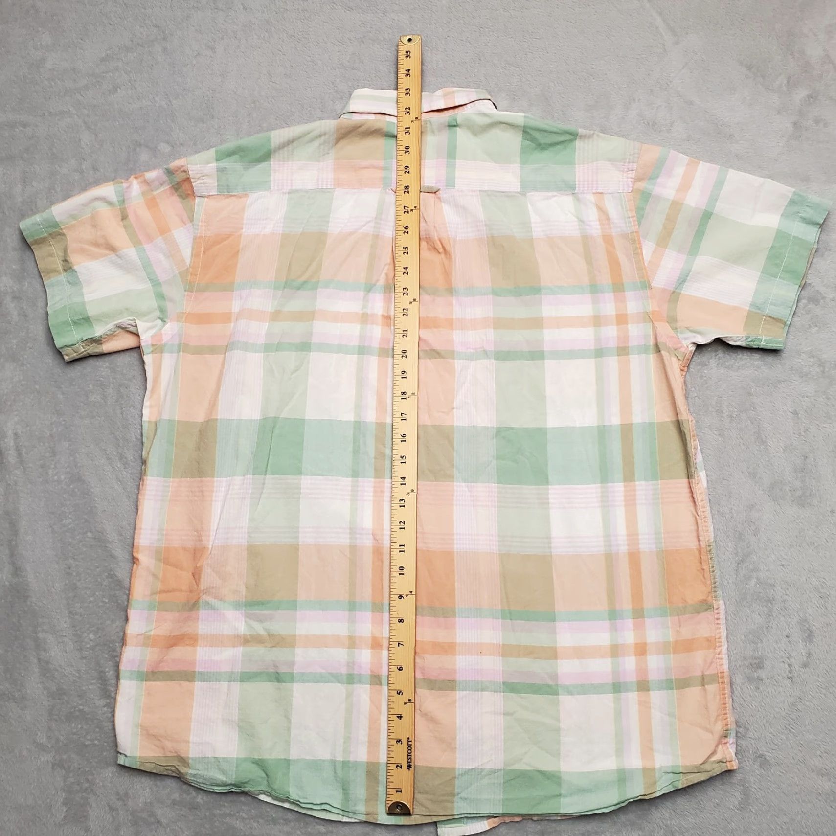 Orvis VINTAGE Orvis Shirt Mens XL Green Plaid 100% Cotton Short Sleeve Button Casual Size US XL / EU 56 / 4 - 6 Thumbnail