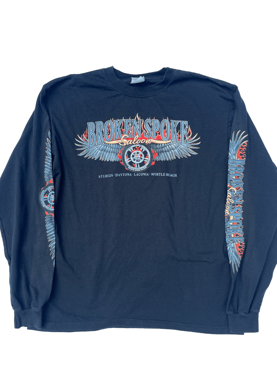 Anvil × Vintage Vintage Biker Skull and Flames Y2K Tee Size US M / EU 48-50 / 2 - 1 Thumbnail