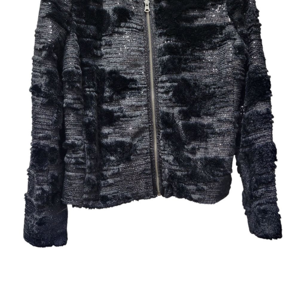 Buffalo David Bitton BDB Buffalo David Bitton Womens Medium Black Faux Fur Sequin Size L / US 10 / IT 46 - 7 Thumbnail