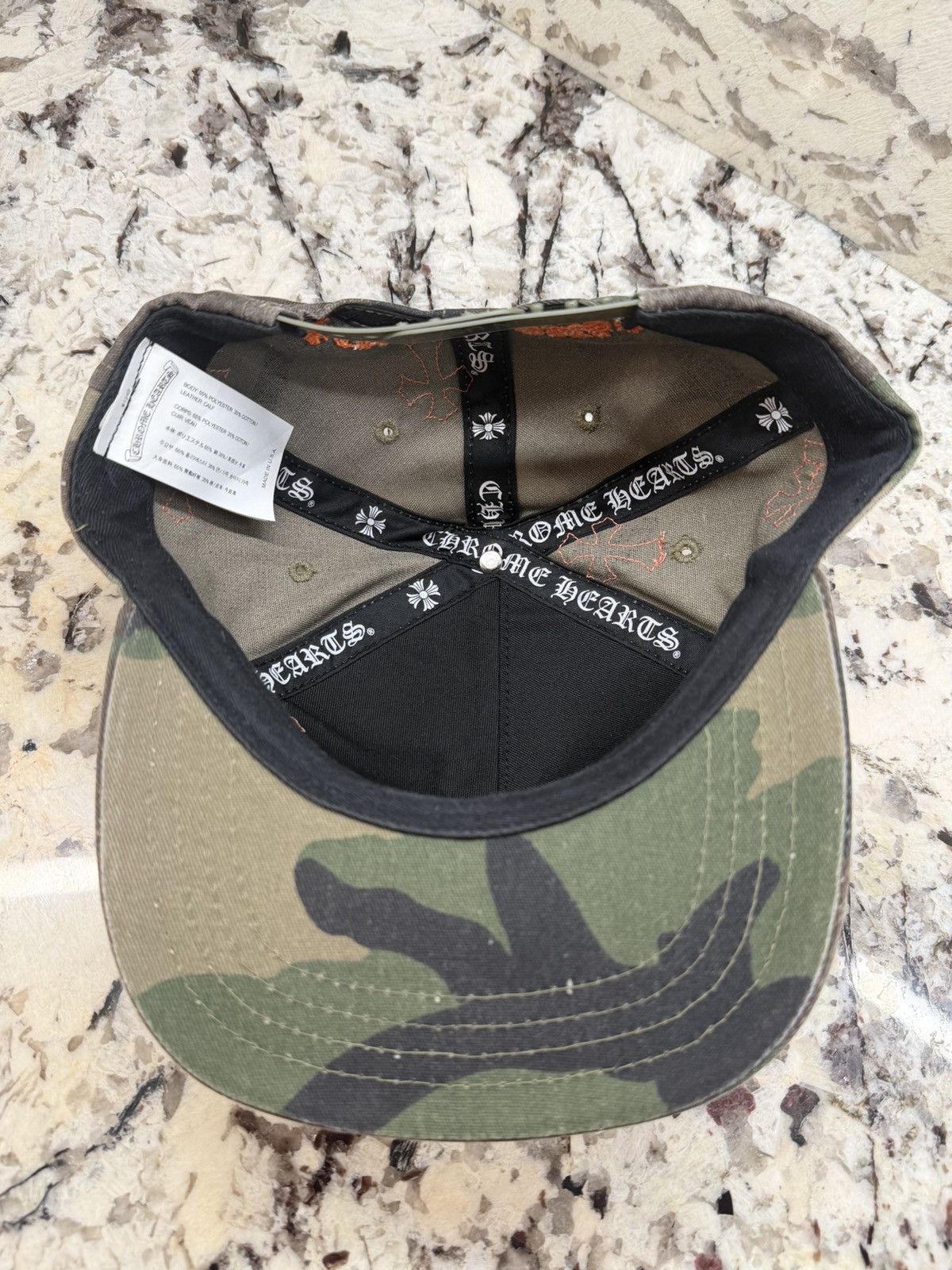 Chrome Hearts Chrome Hearts Cross Patch Hat Camo Orange Baseball Cap Size ONE SIZE - 8 Thumbnail