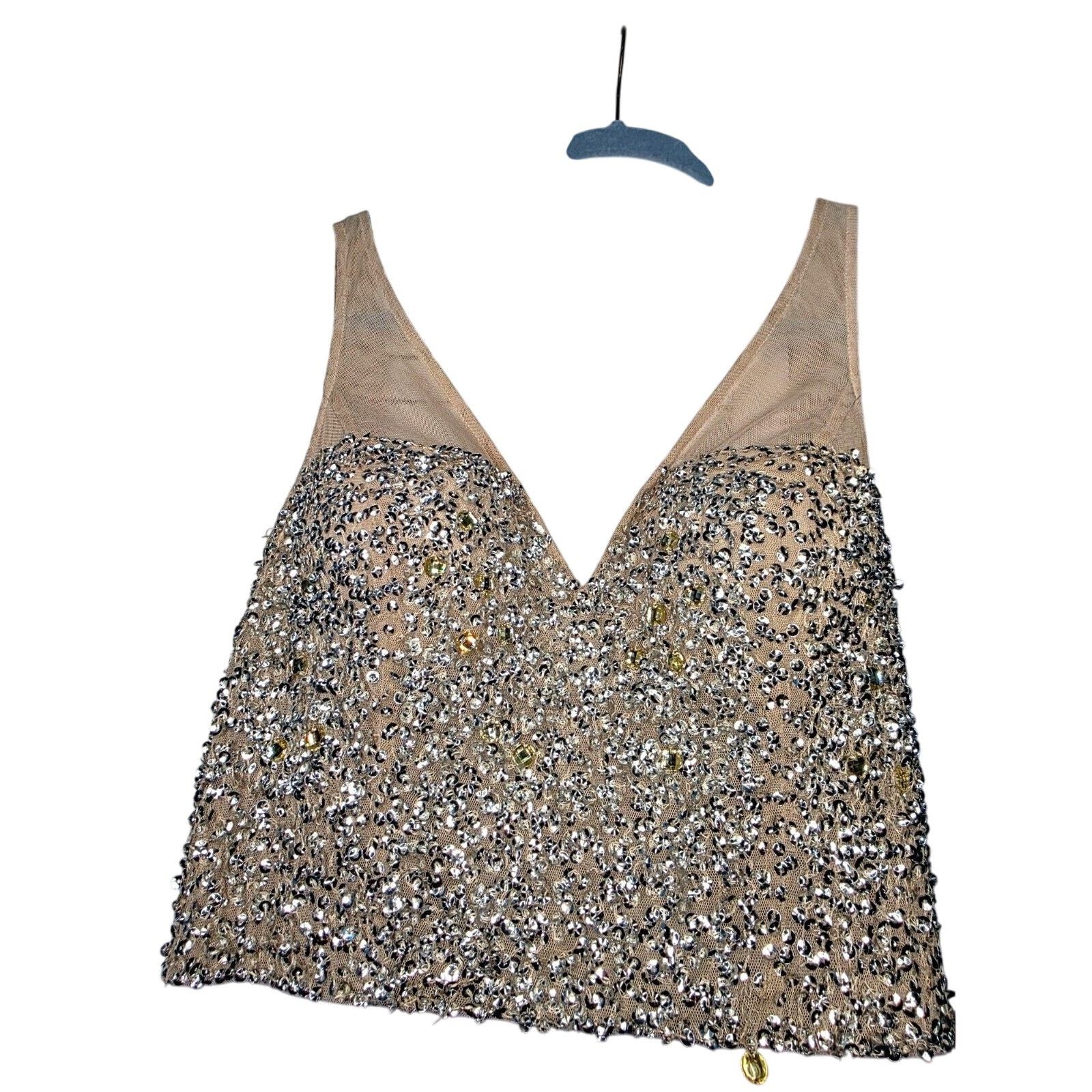 Adrianna Papell Adrianna Papell Beaded Gown V-Neck Sleeveless Dress Size 6 Size M / US 6-8 / IT 42-44 - 11 Thumbnail