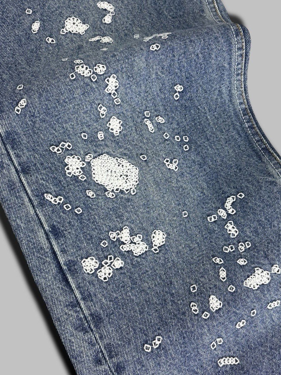 Fugazi Fugazi Chain Splatter Jeans Dark Washed Size US 32 / EU 48 - 12 Thumbnail