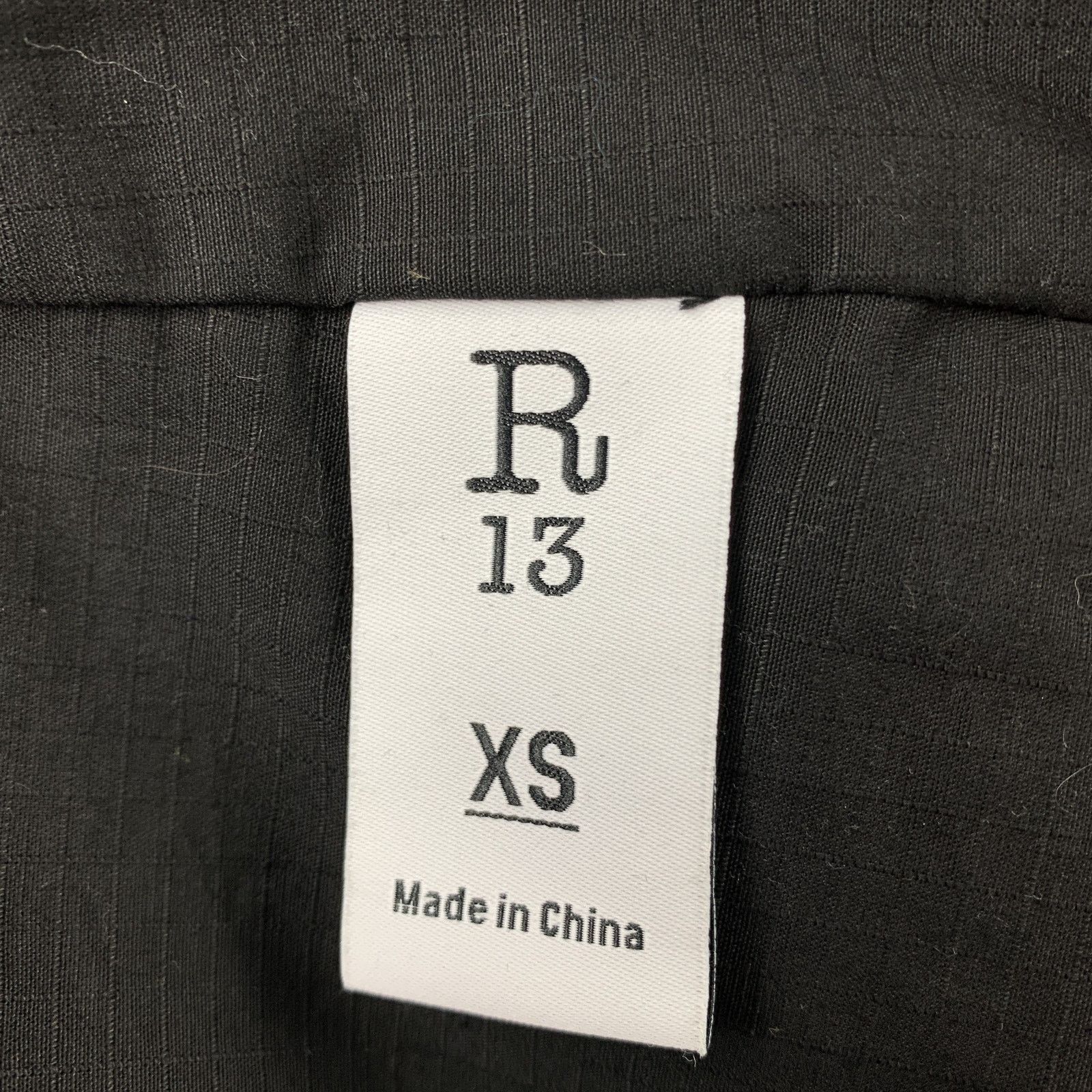 R13 XS Black Cotton / Nylon Zip & Snaps Oversized Hooded Coat Size US XS / EU 42 / 0 - 6 Thumbnail