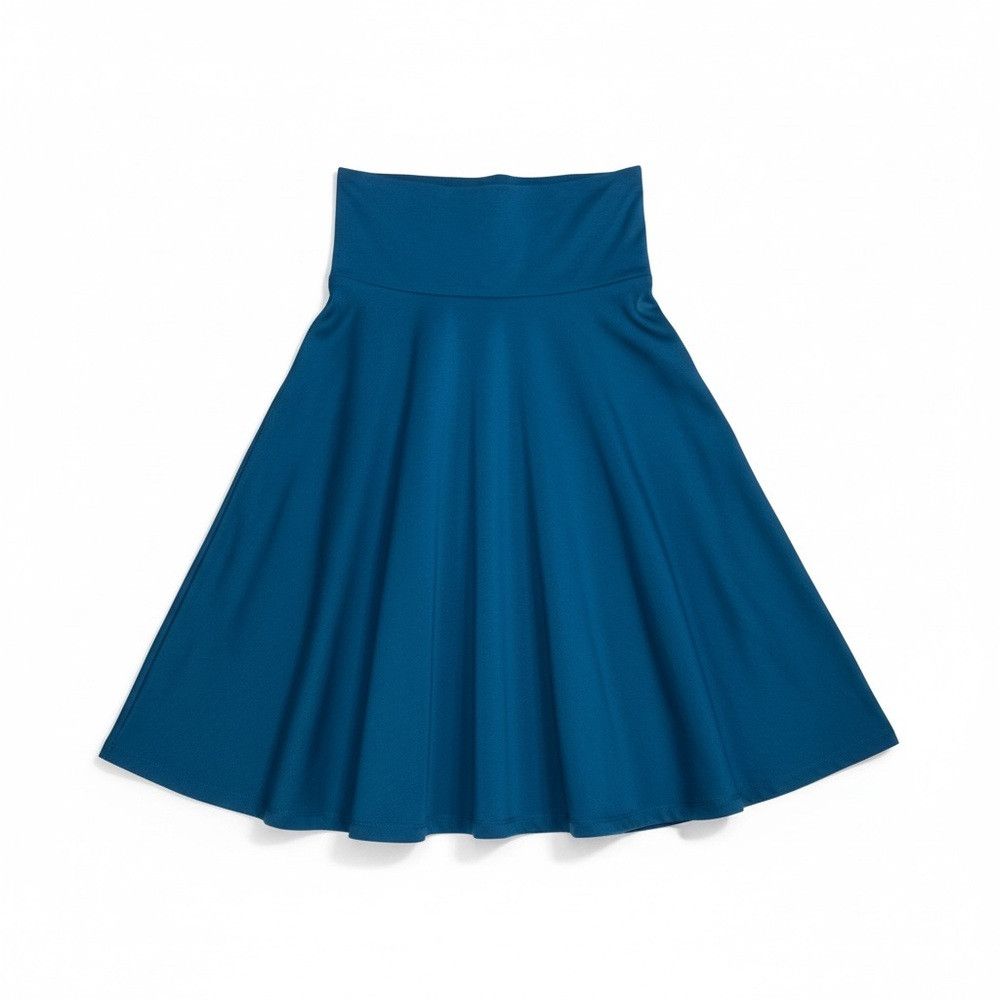 Other Aleeza Paris Diego Azure Blue Skater Skirt Stretch Waist Si Size 27" / US 4 / IT 40 - 1 Thumbnail